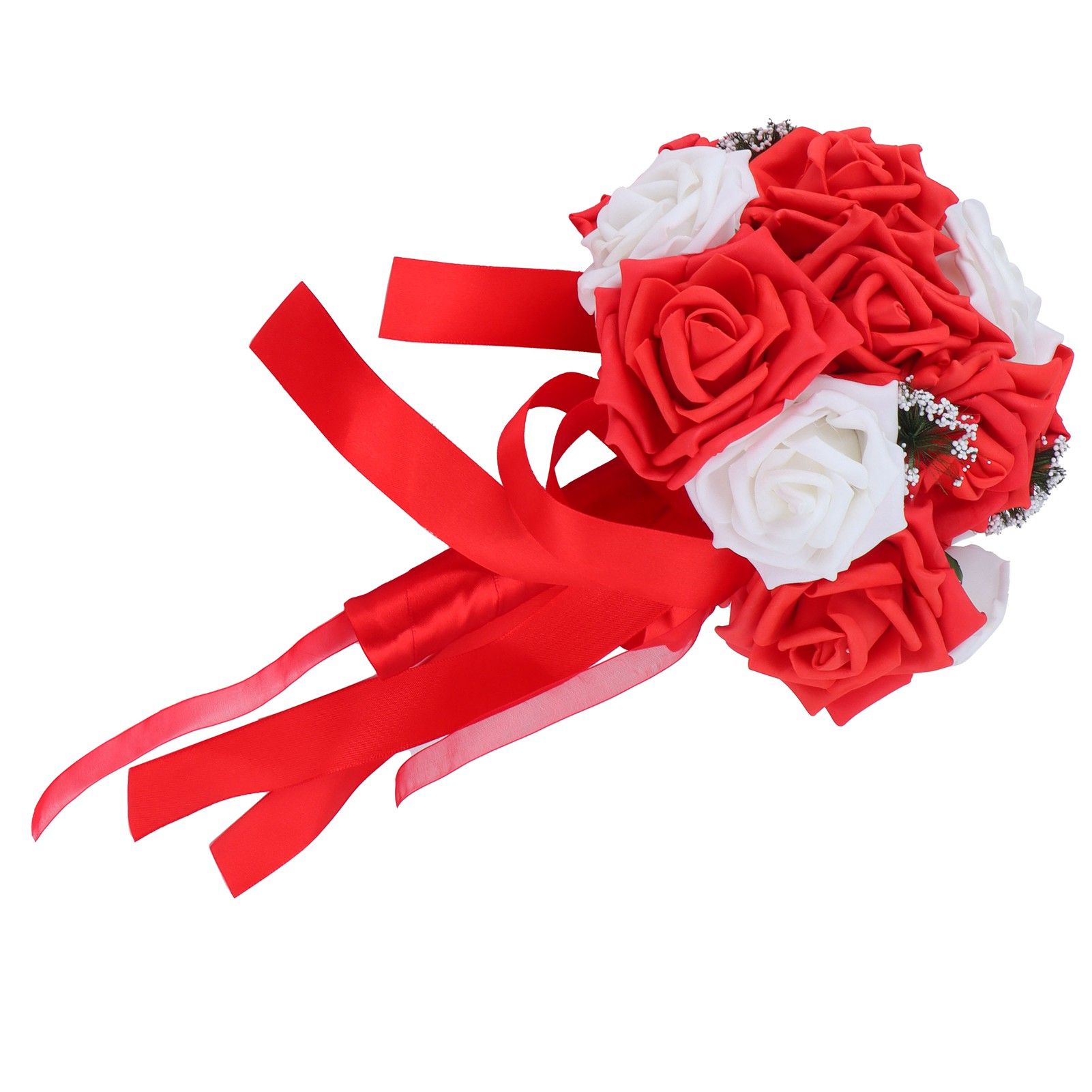 Bridal Bouquet PE Artificial Flowers Bunch for Wedding Stage Office Home view 7