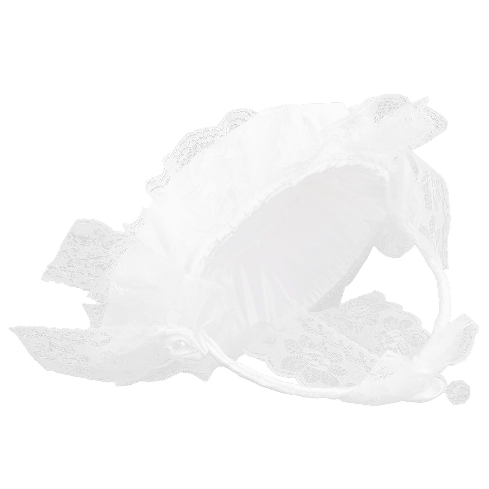 Wedding Flower Basket with White Lace Romantic Lightweight Elegant Basket for view 7