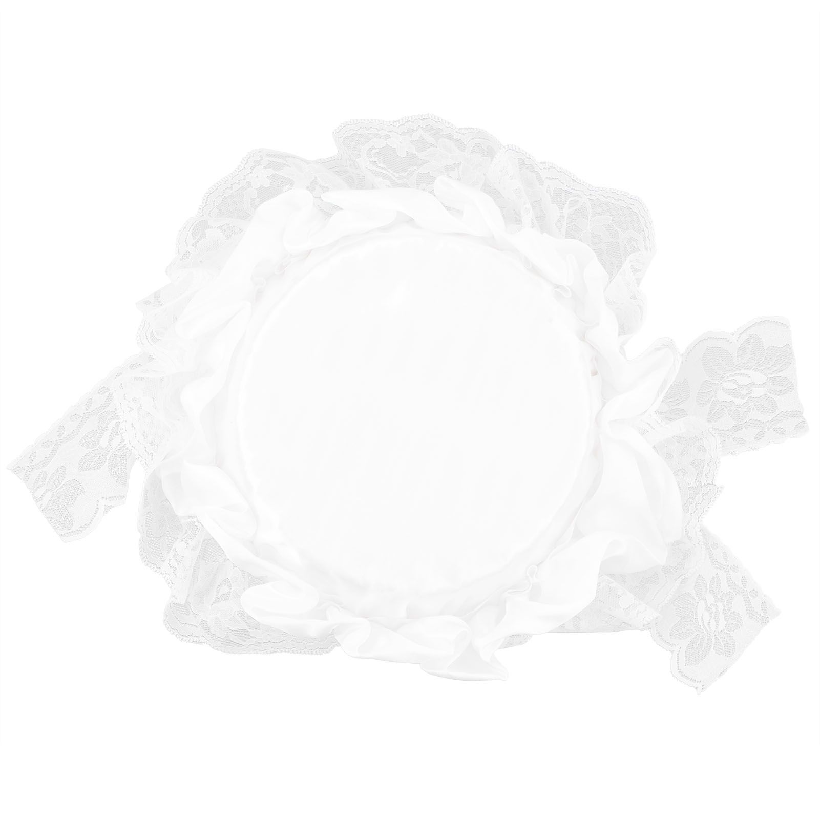 Wedding Flower Basket with White Lace Romantic Lightweight Elegant Basket for view 9