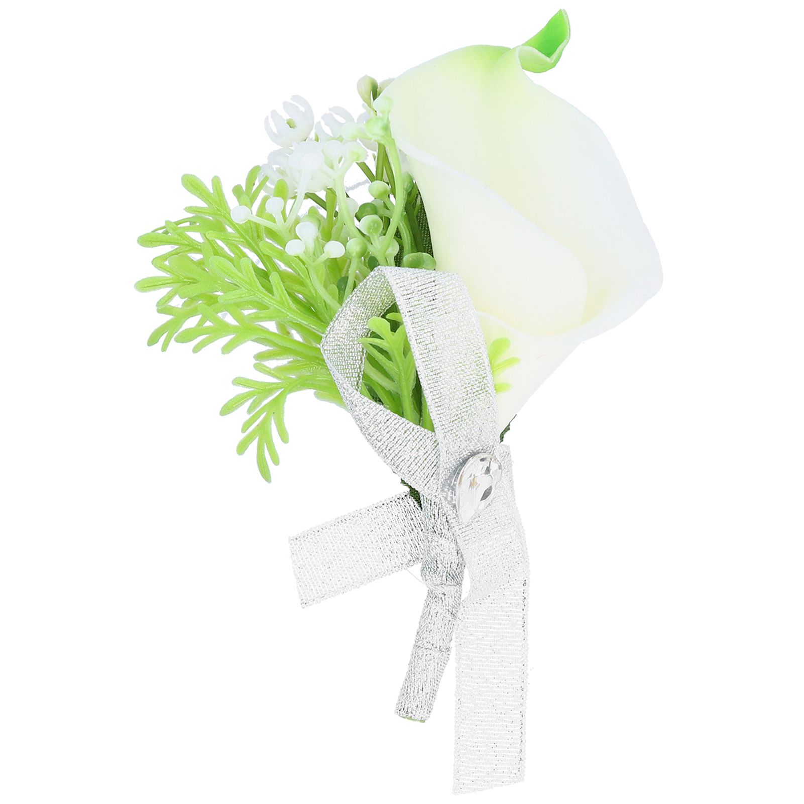 Artificial Flower Wedding Corsage Groom Bride Boutonniere Brooch Wedding Party view 2