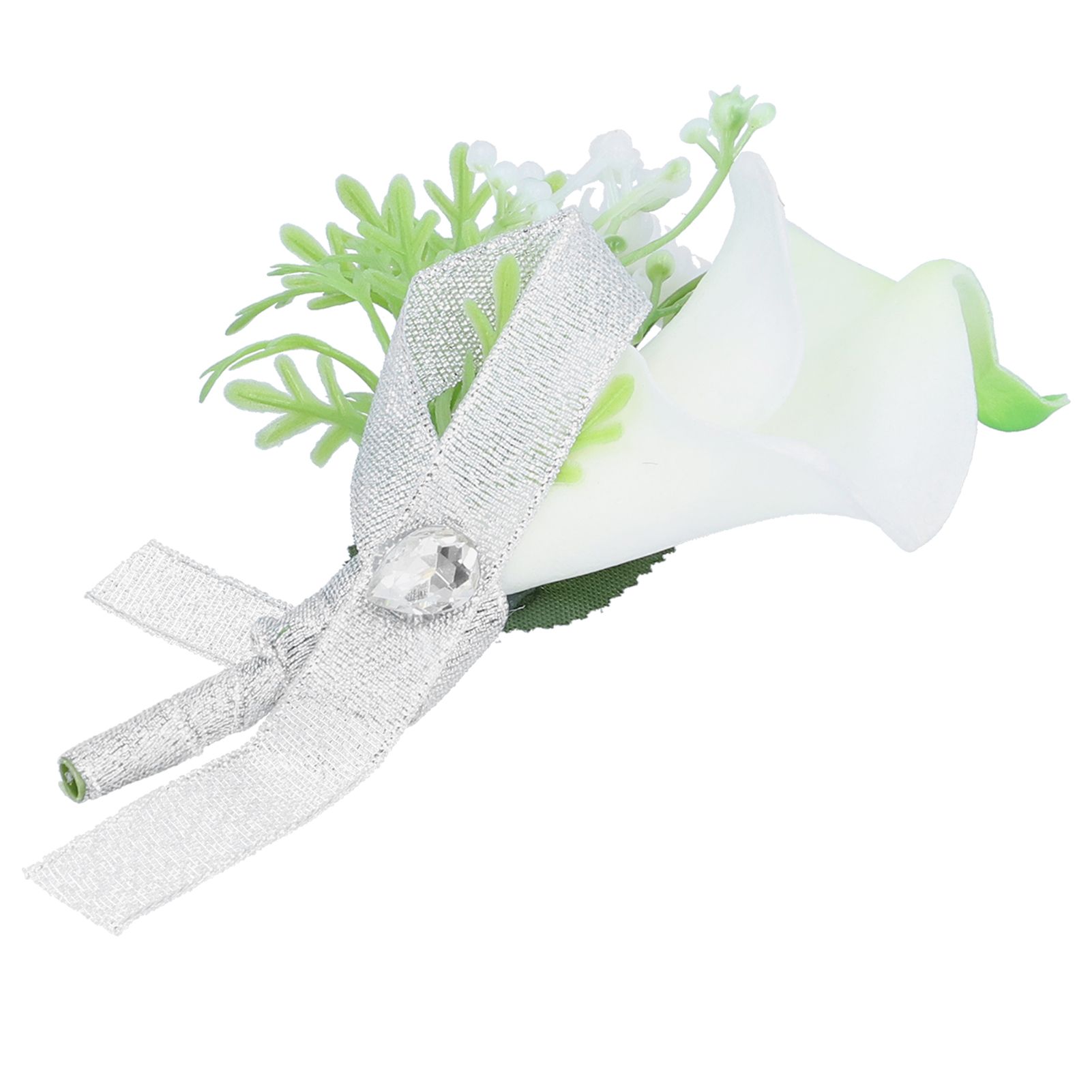 Artificial Flower Wedding Corsage Groom Bride Boutonniere Brooch Wedding Party view 3