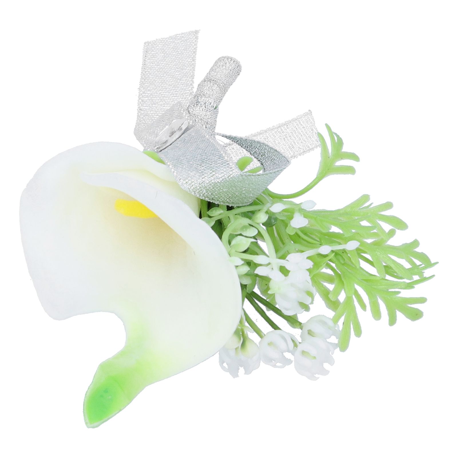Artificial Flower Wedding Corsage Groom Bride Boutonniere Brooch Wedding Party view 5