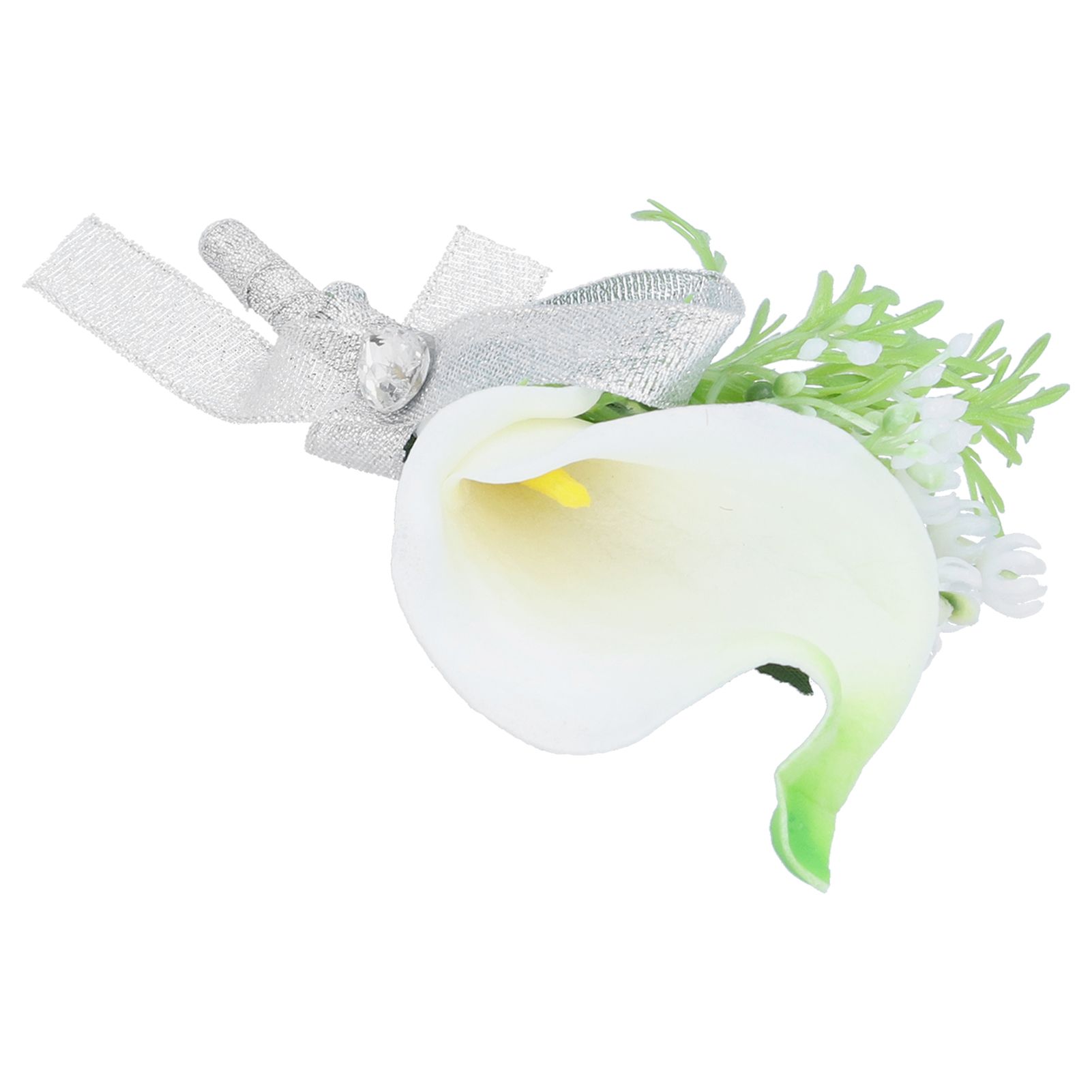 Artificial Flower Wedding Corsage Groom Bride Boutonniere Brooch Wedding Party view 6
