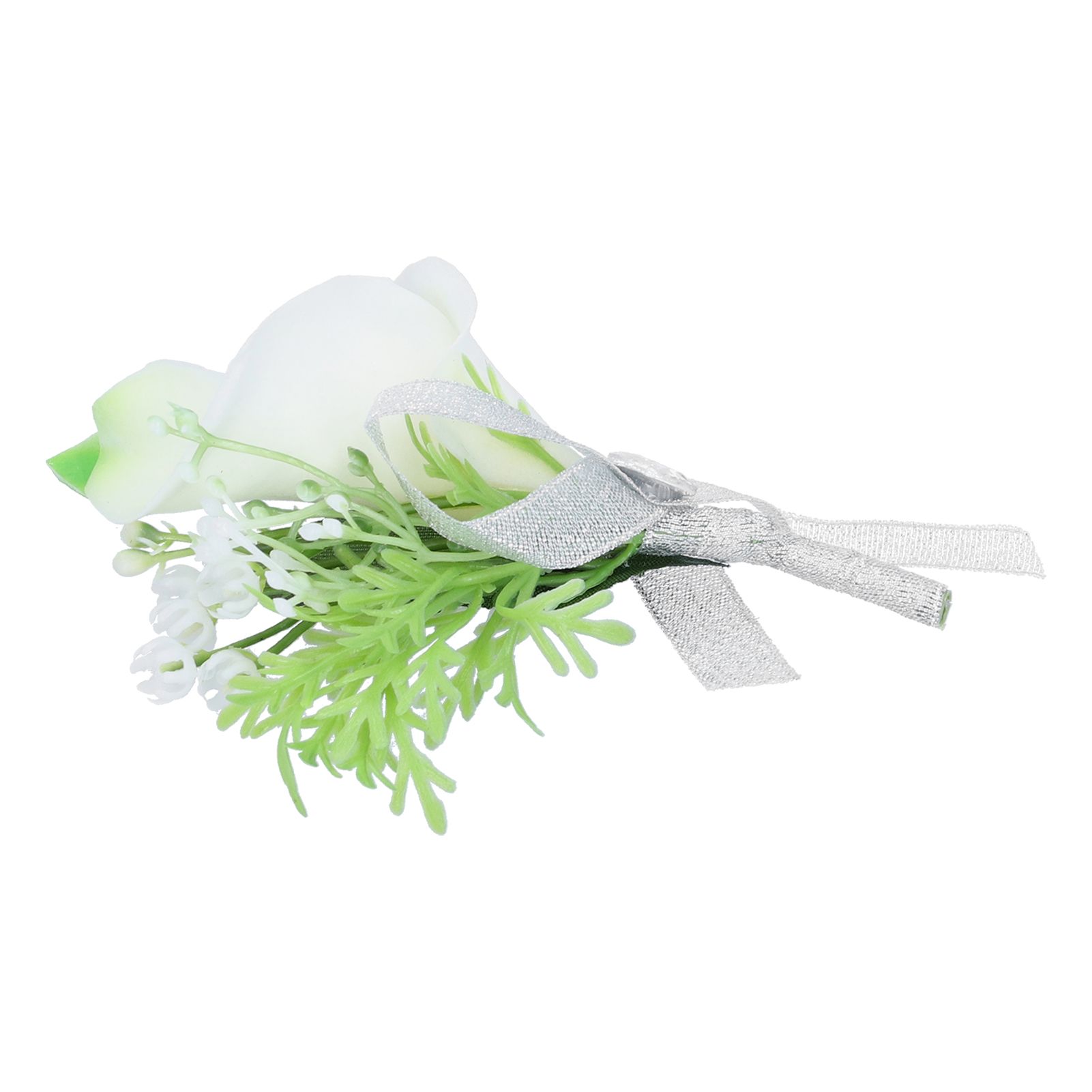 Artificial Flower Wedding Corsage Groom Bride Boutonniere Brooch Wedding Party view 8