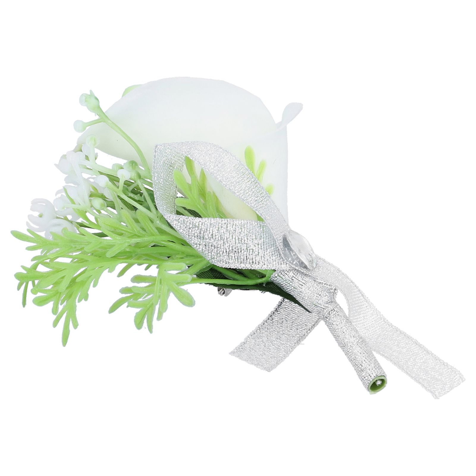 Artificial Flower Wedding Corsage Groom Bride Boutonniere Brooch Wedding Party view 9