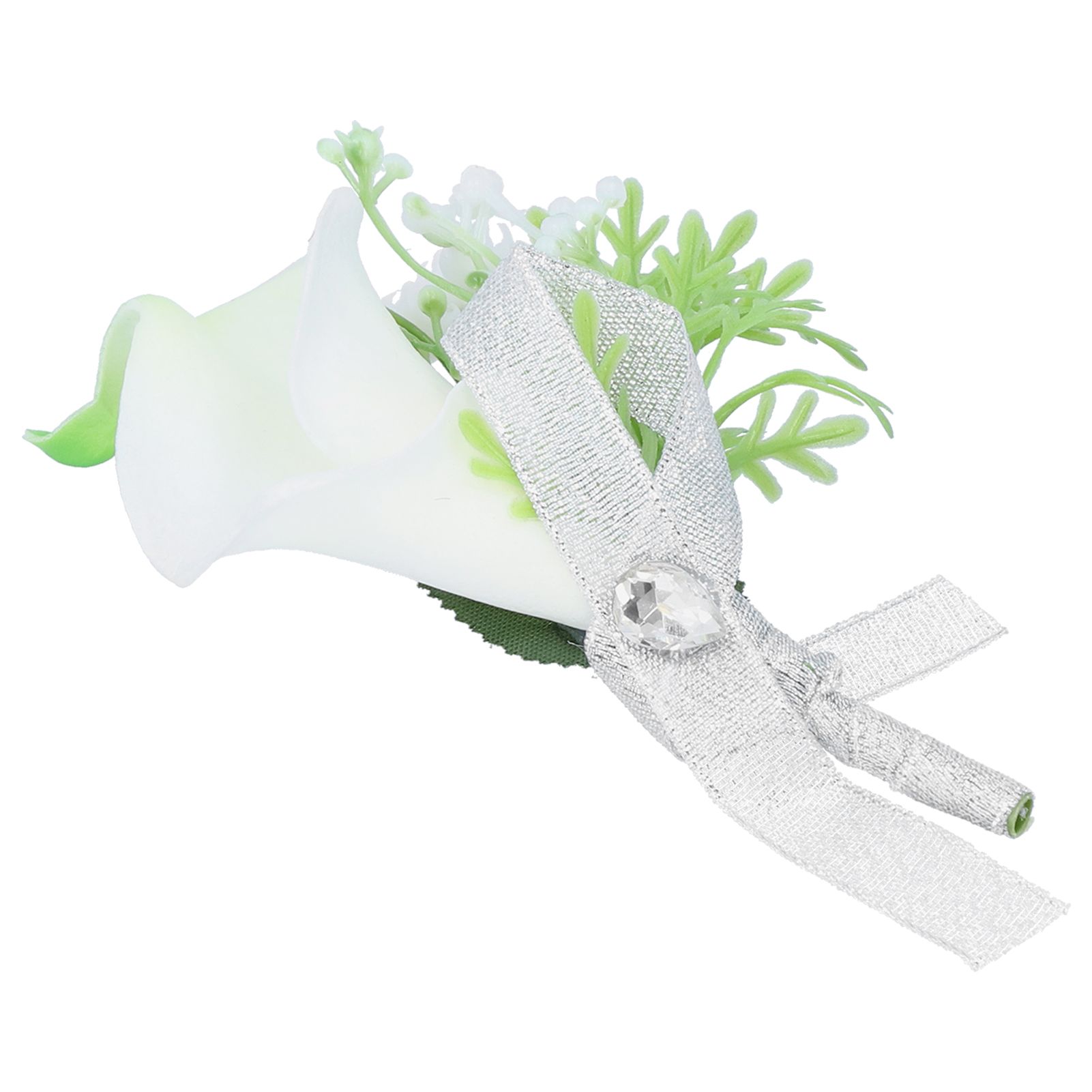 Artificial Flower Wedding Corsage Groom Bride Boutonniere Brooch Wedding Party view 10