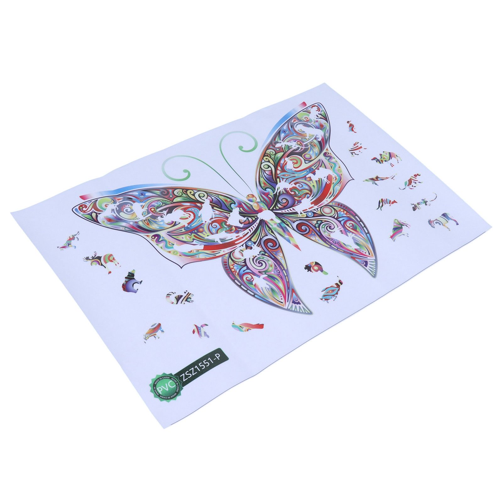 Colorful Animal Pattern Wall Decal Sticker DIY Butterflies Wall Art view 5