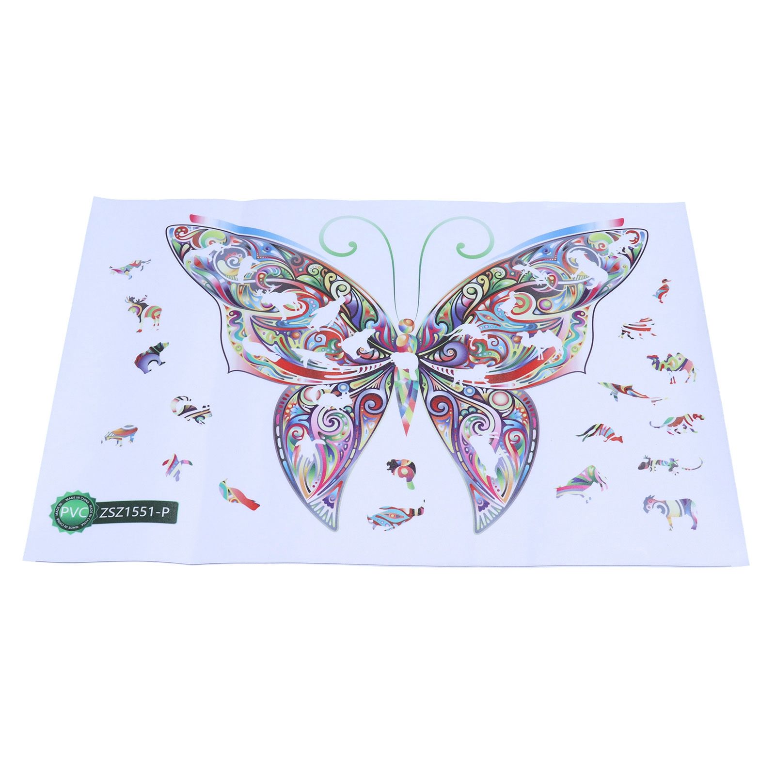 Colorful Animal Pattern Wall Decal Sticker DIY Butterflies Wall Art view 7