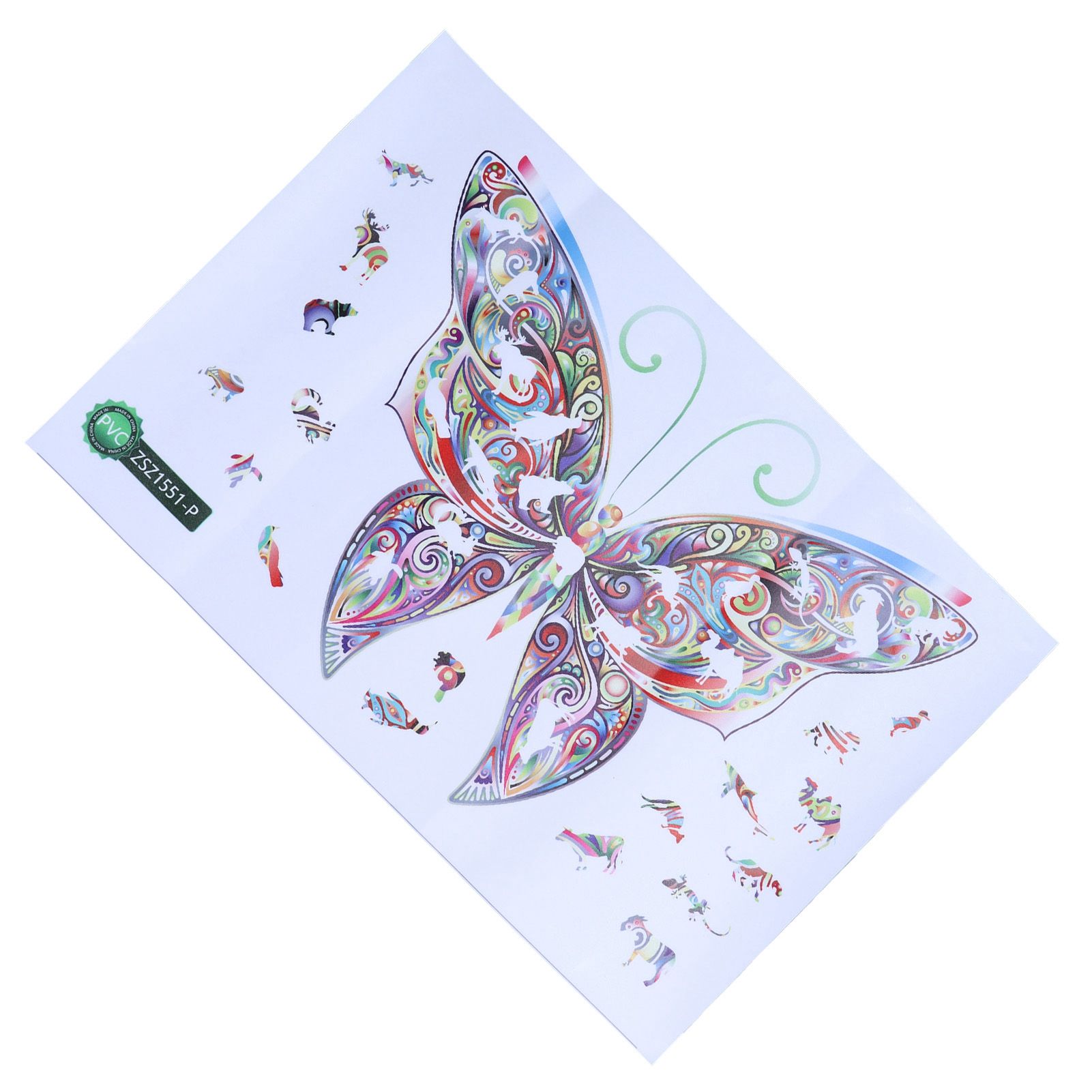 Colorful Animal Pattern Wall Decal Sticker DIY Butterflies Wall Art view 9