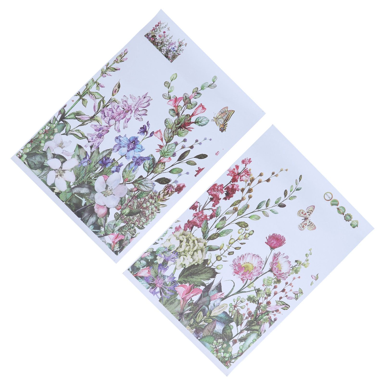 2Pcs Wall Stickers SelfAdhesive Plant Flowers Pattern Decals for Living Room view 9