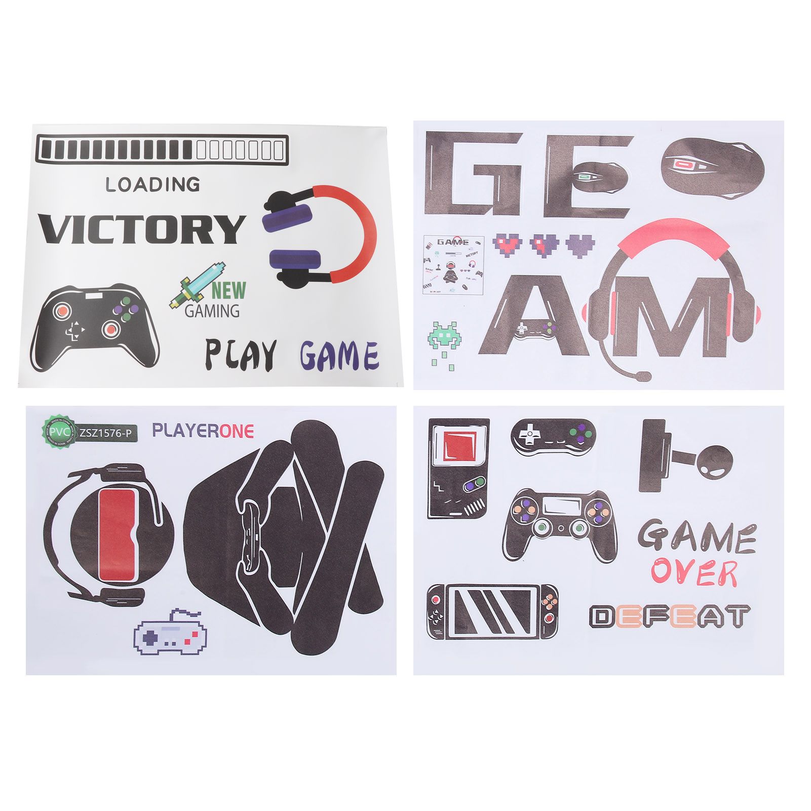 SelfAdhesive Wall Stickers Game Consoles DIY Decal for Living Room Bedroom view 2