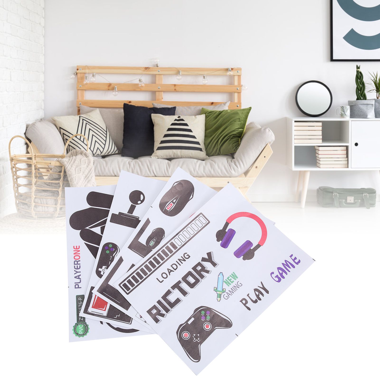 SelfAdhesive Wall Stickers Game Consoles DIY Decal for Living Room Bedroom view 11