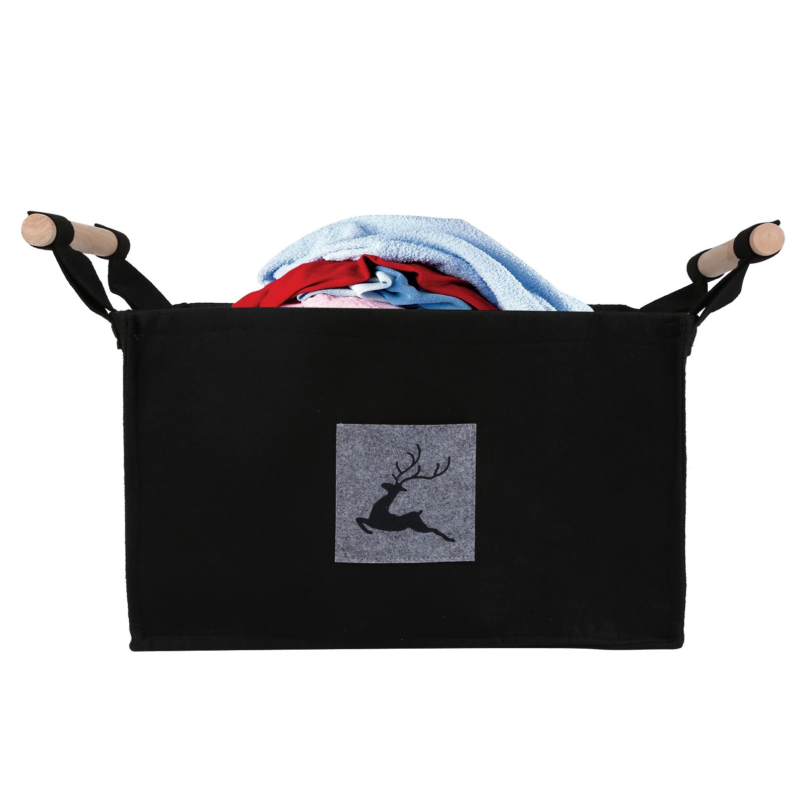 Portable Storage Basket Foldable Clothing Container Felt Storage Box Large view 11