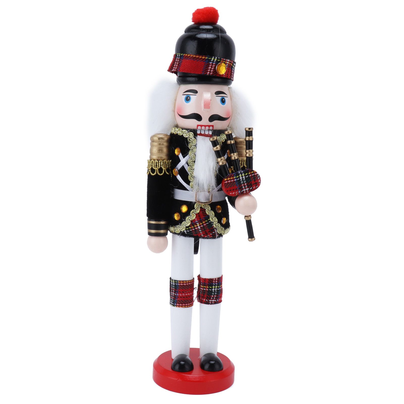 Nutcracker Soldier Doll Puppet Wooden Handcraft Christmas Wine Cabinet view 2