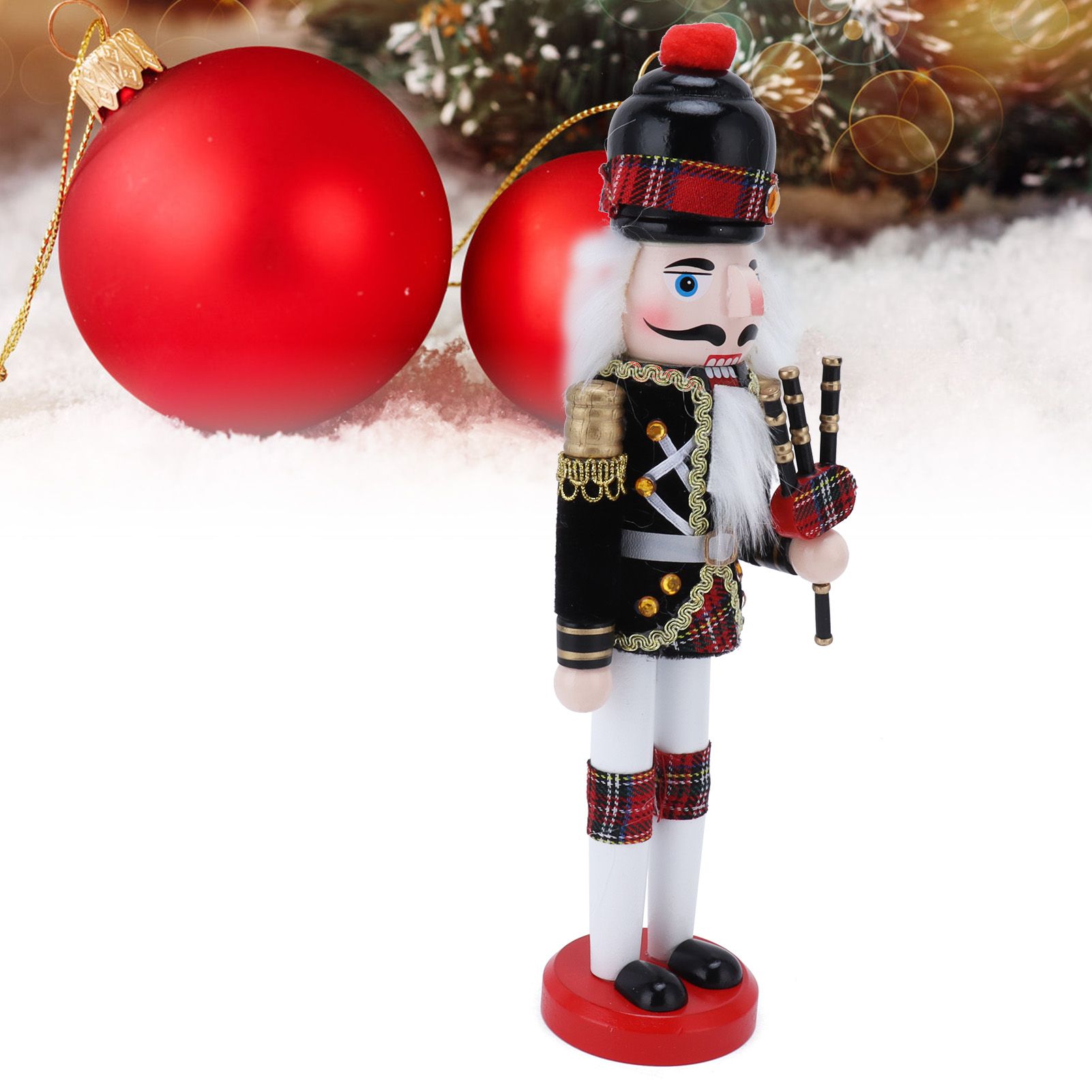 Nutcracker Soldier Doll Puppet Wooden Handcraft Christmas Wine Cabinet view 11