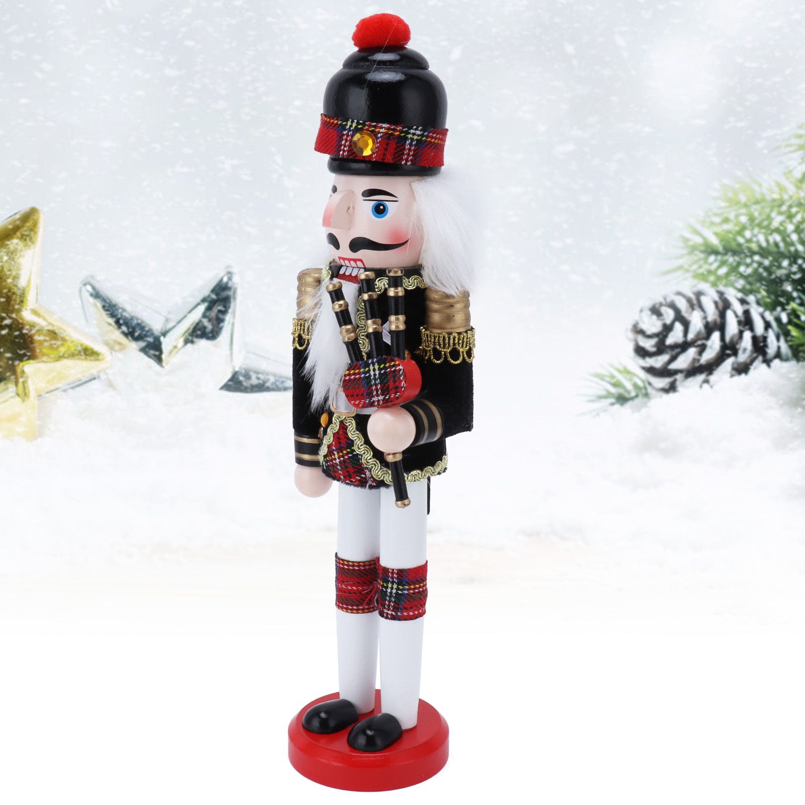 Nutcracker Soldier Doll Puppet Wooden Handcraft Christmas Wine Cabinet view 12