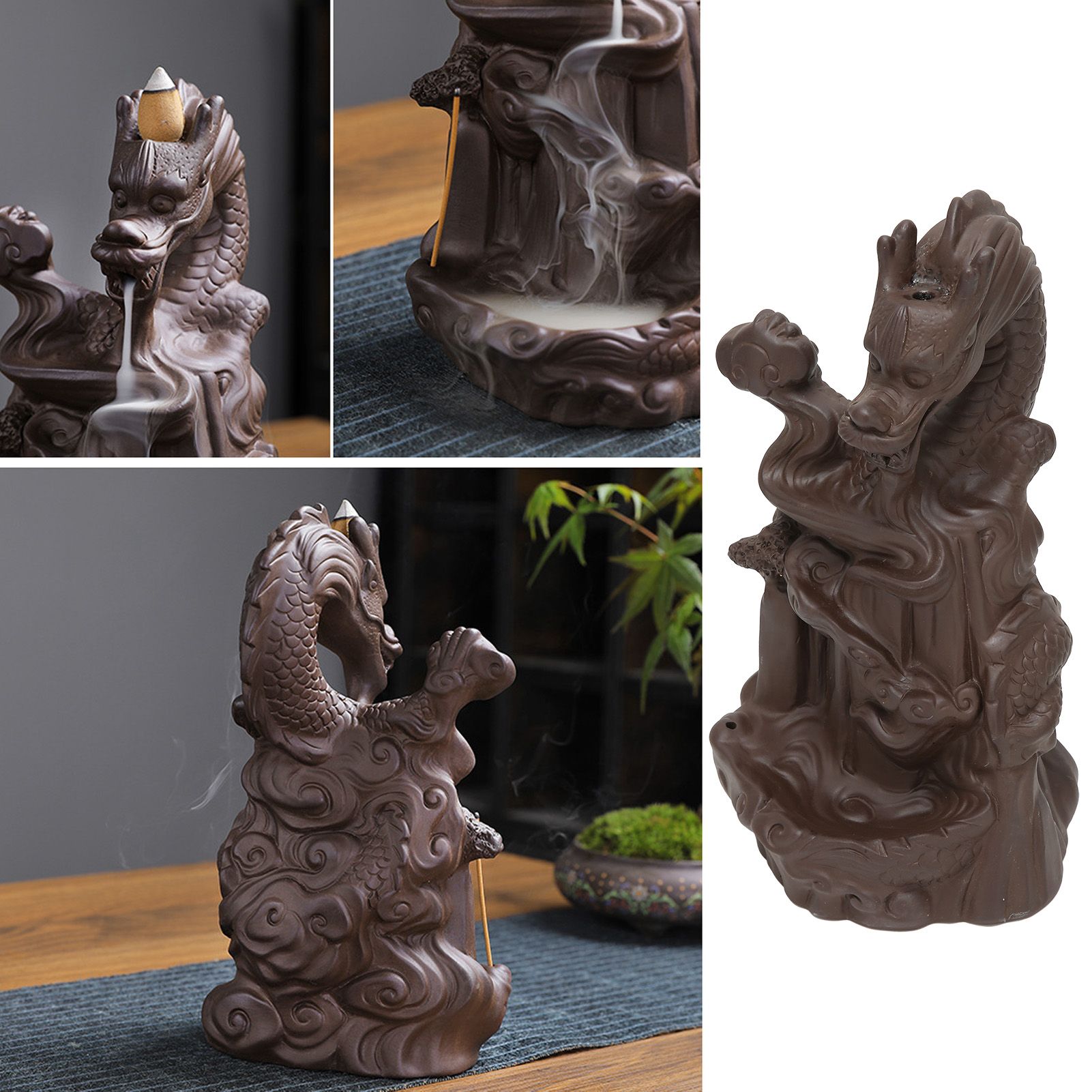 Waterfall Incense Holder Backflow Cone Incense Burner Handcraft Ornament for view 12