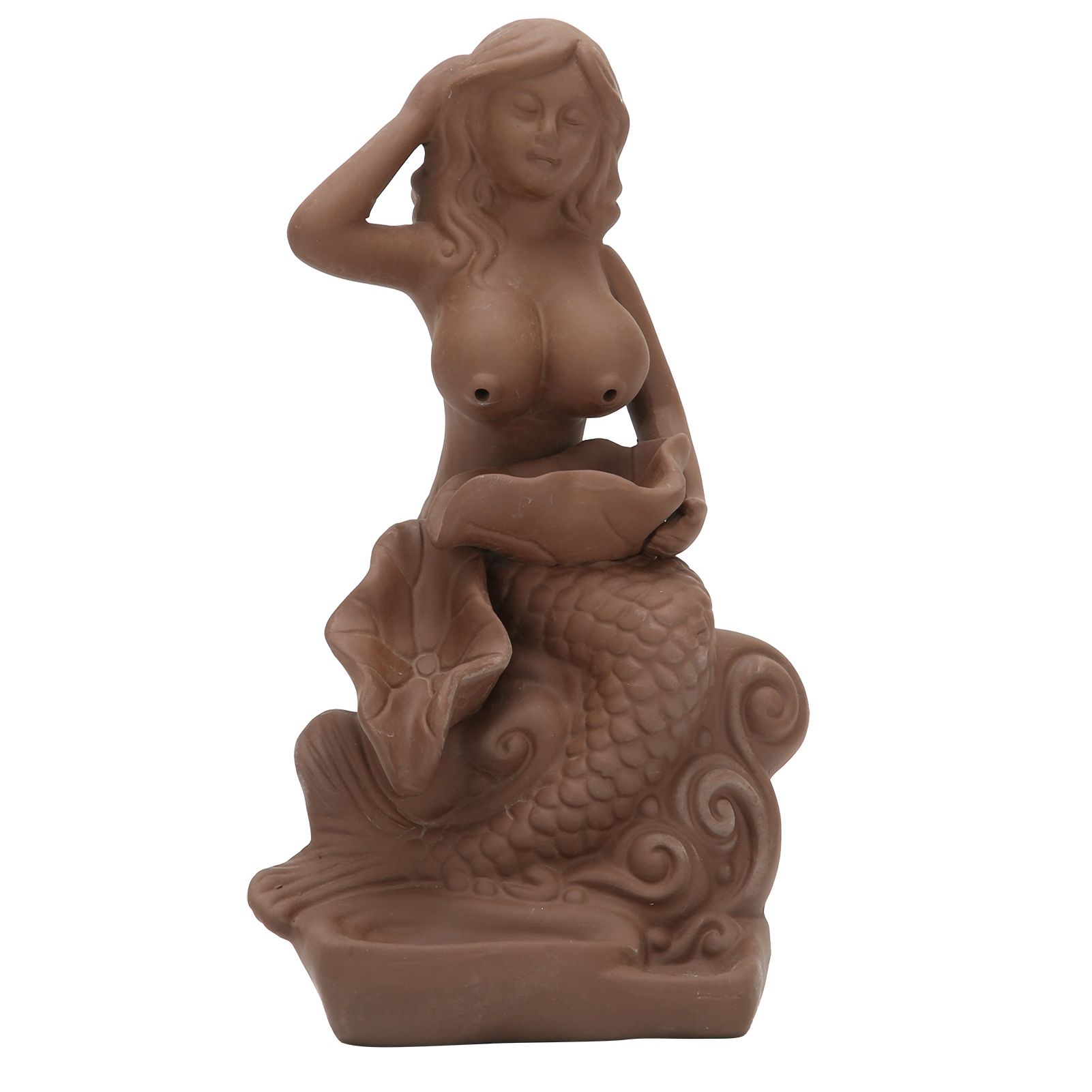 Indoor Incense Burner Red Porcelain Backflow Incense Holder Home Office view 2