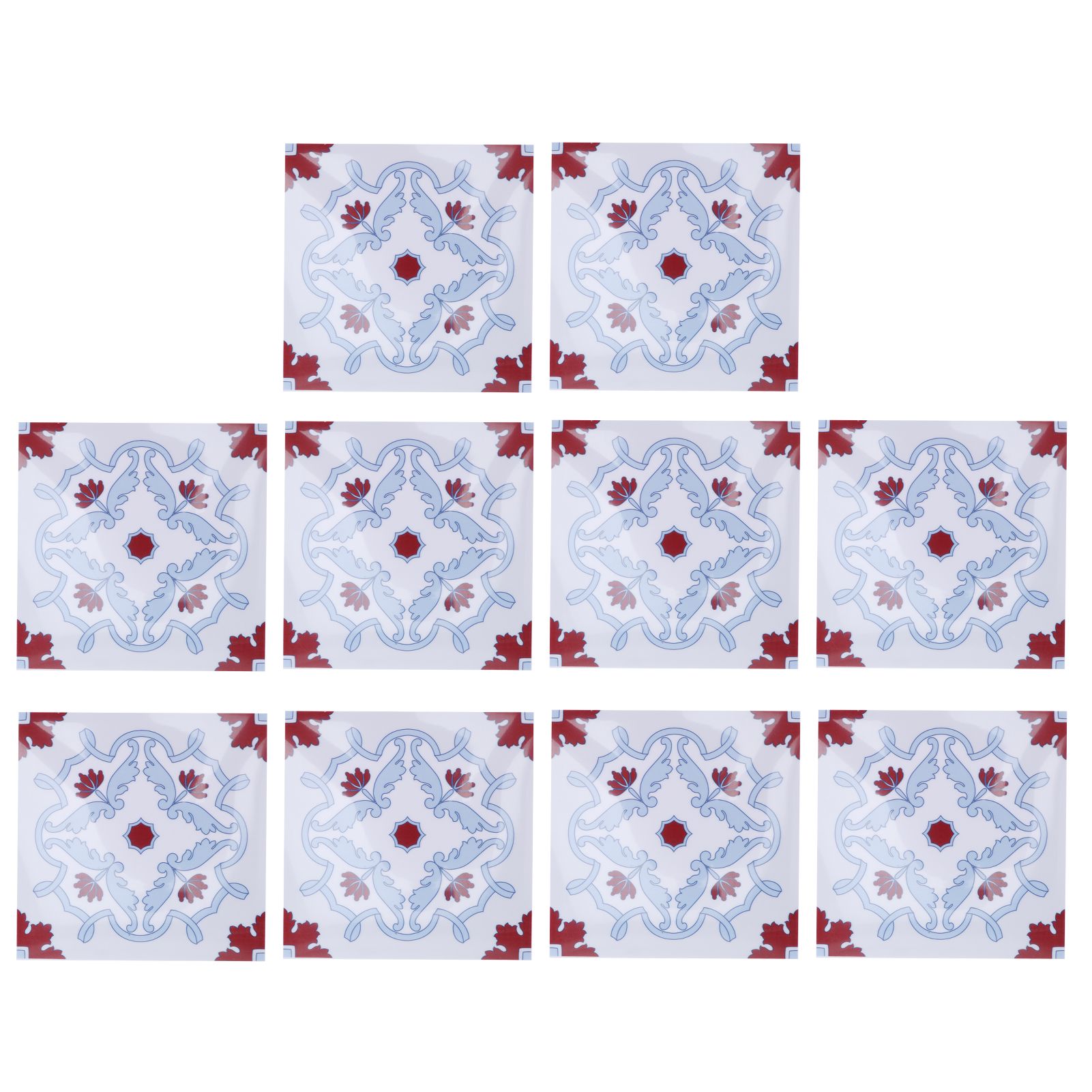 10pcs Wall Sticker Waterproof Self Adhesive Tile Sticker for Kitchen Bathroom view 2