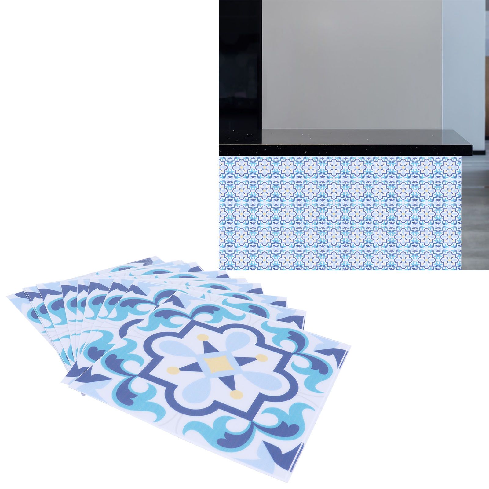 10pcs Wall Sticker Selfadhesive OilProof Decorative Tile Sticker for Kitchen view 12