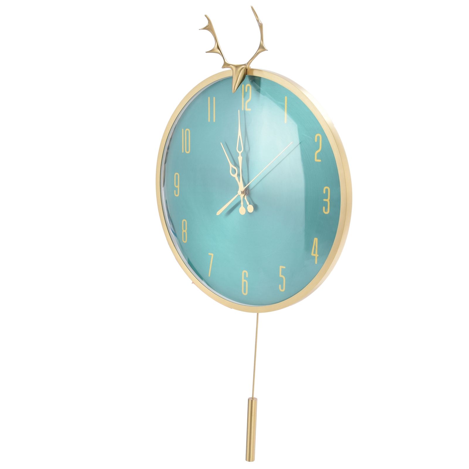 Wall Clock Modern Non Ticking Silent Wall Clock with Deer Head Decor for view 3