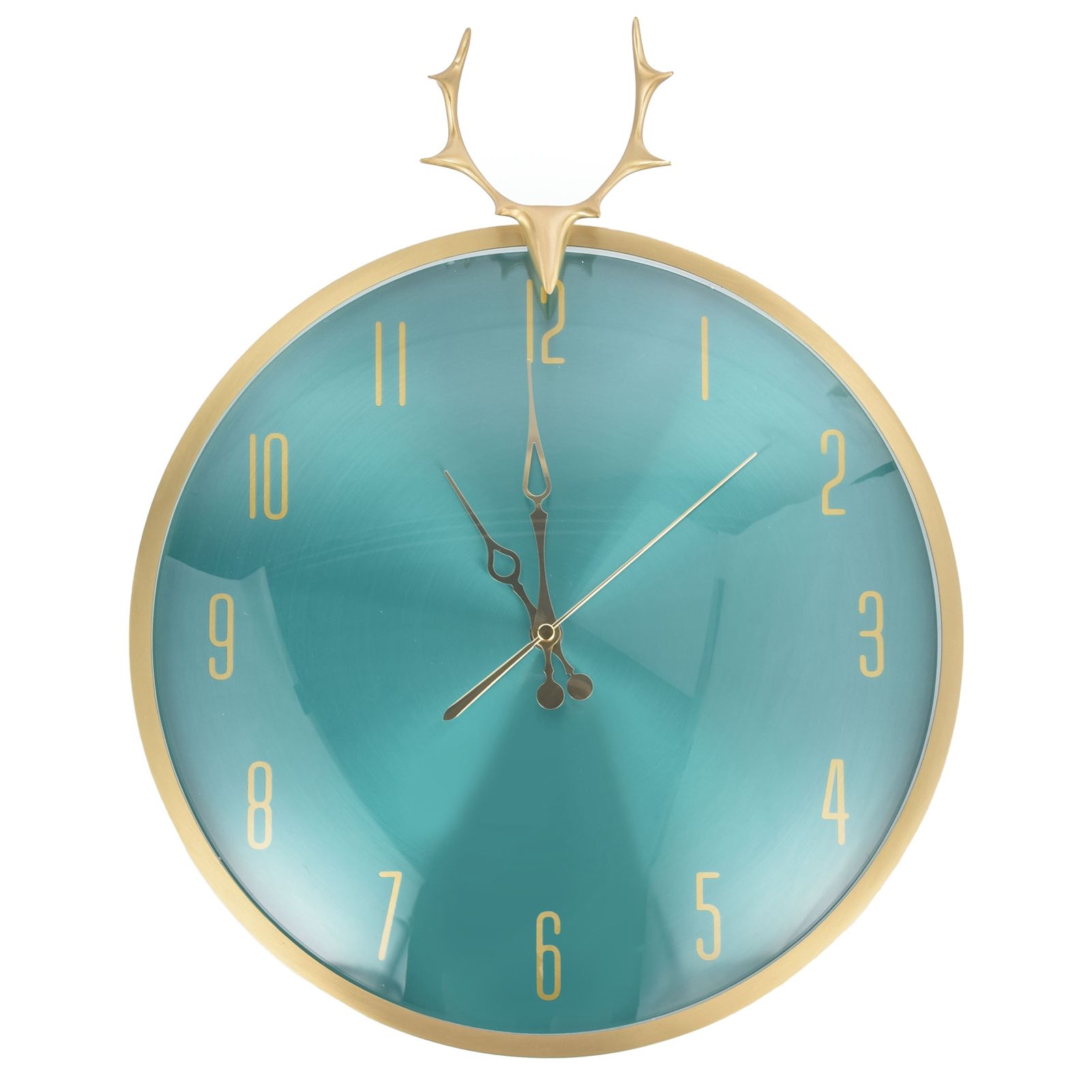 Wall Clock Modern Non Ticking Silent Wall Clock with Deer Head Decor for view 4
