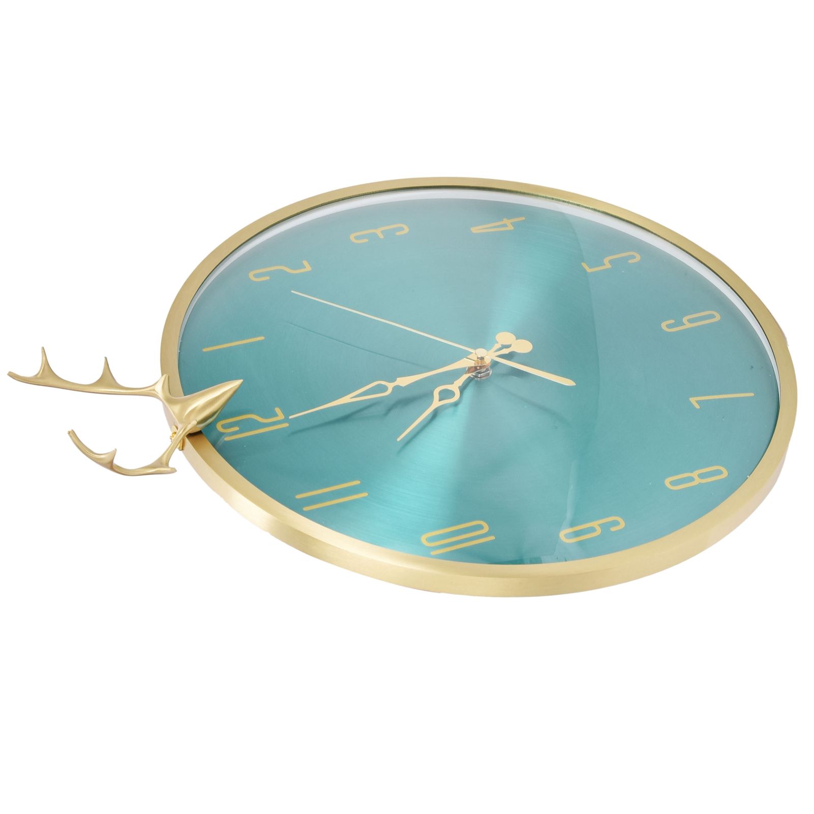 Wall Clock Modern Non Ticking Silent Wall Clock with Deer Head Decor for view 5