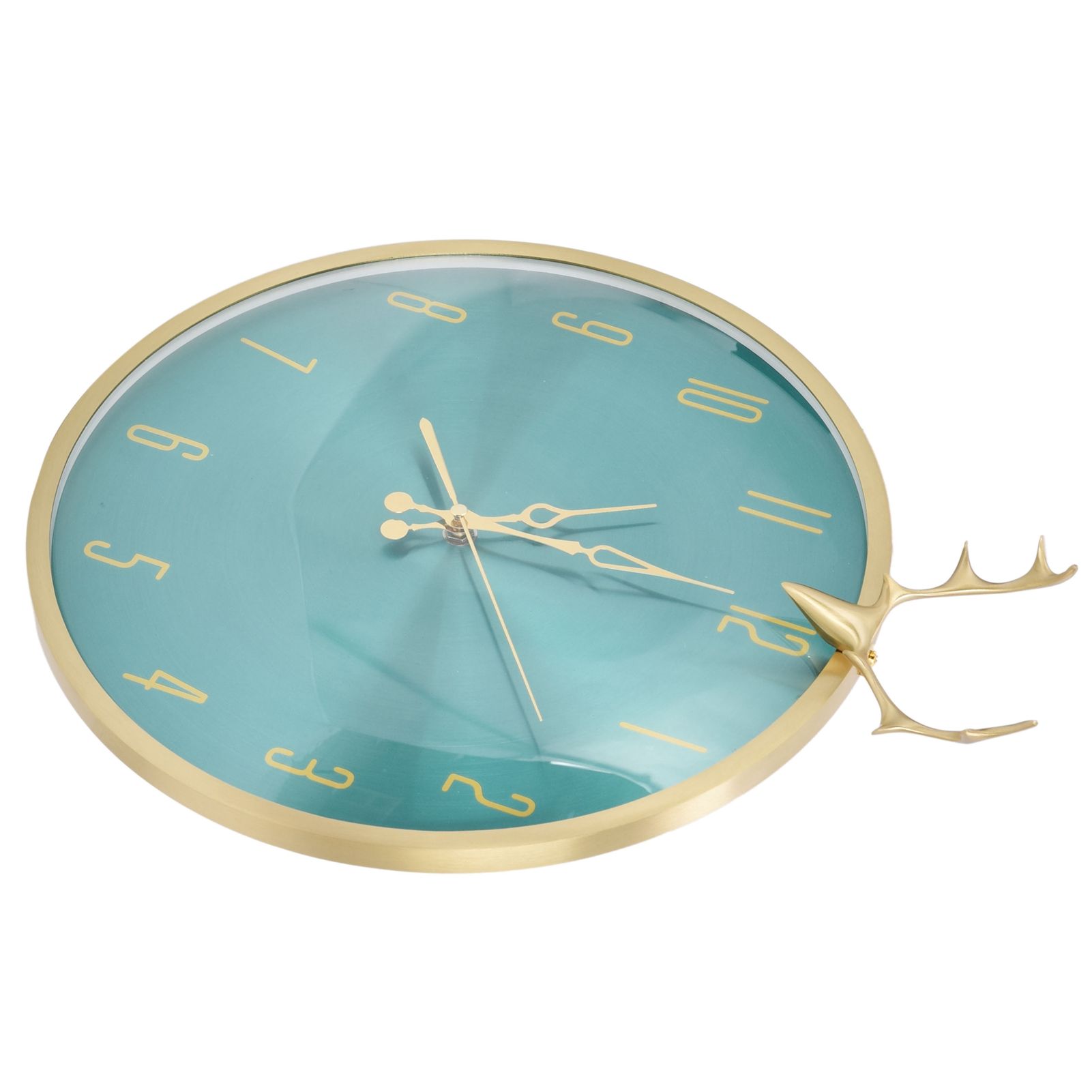 Wall Clock Modern Non Ticking Silent Wall Clock with Deer Head Decor for view 6