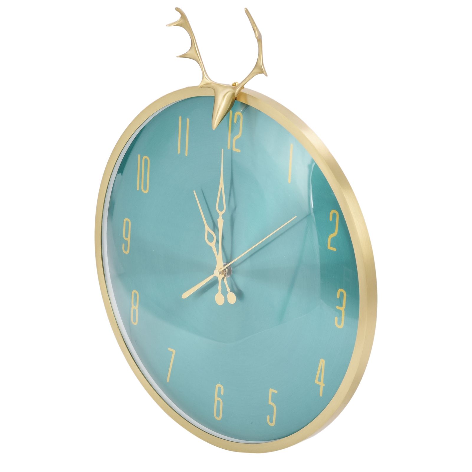 Wall Clock Modern Non Ticking Silent Wall Clock with Deer Head Decor for view 7