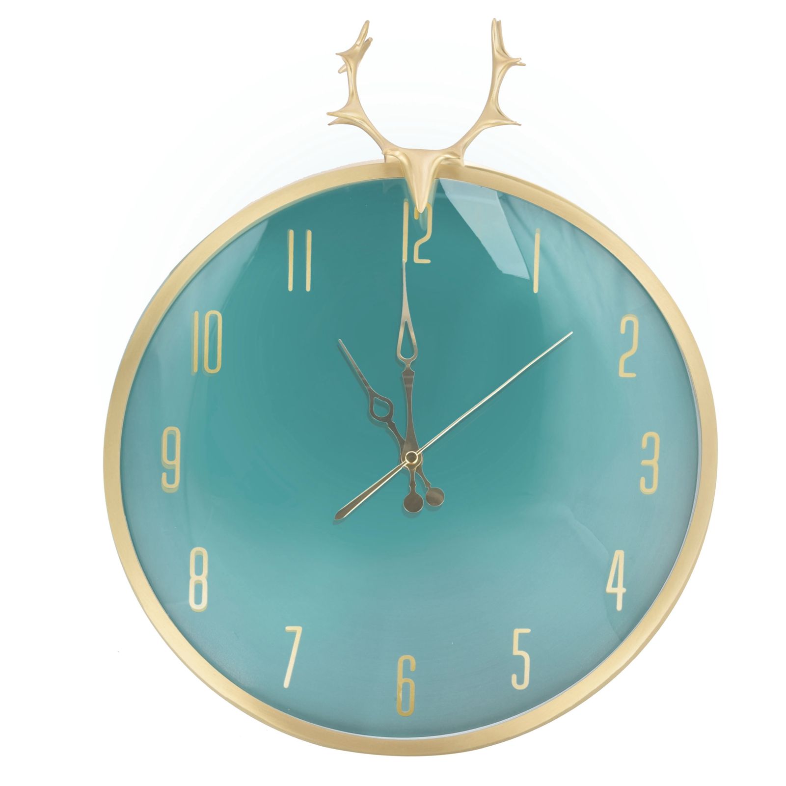 Wall Clock Modern Non Ticking Silent Wall Clock with Deer Head Decor for view 8