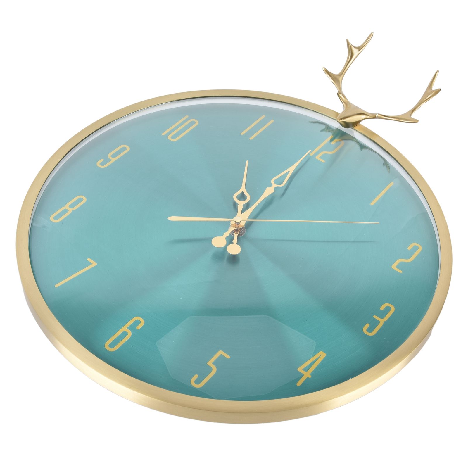 Wall Clock Modern Non Ticking Silent Wall Clock with Deer Head Decor for view 9