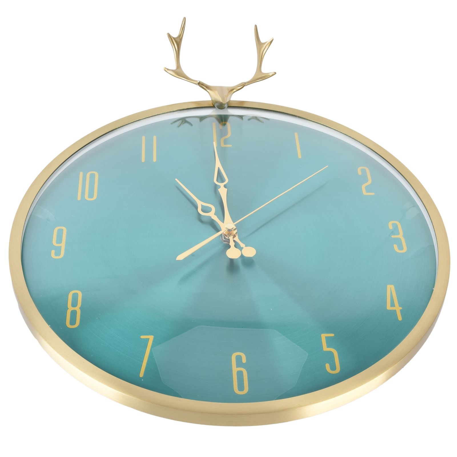 Wall Clock Modern Non Ticking Silent Wall Clock with Deer Head Decor for view 10