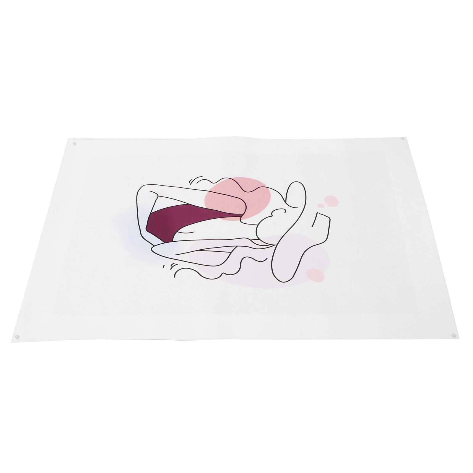 Line Girl Face Abstract Illustration Wall Art Canvas Painting Frameless Wall view 4