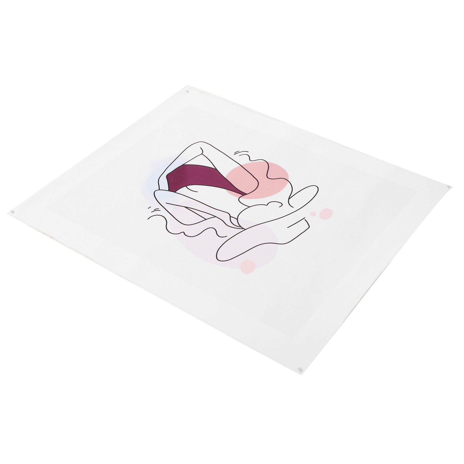 Line Girl Face Abstract Illustration Wall Art Canvas Painting Frameless Wall view 5