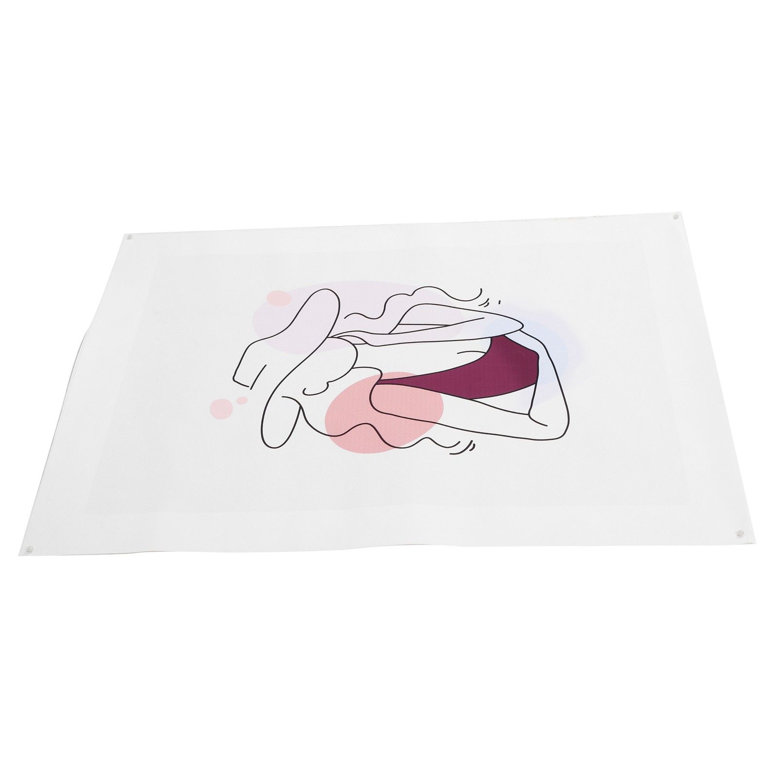 Line Girl Face Abstract Illustration Wall Art Canvas Painting Frameless Wall view 7