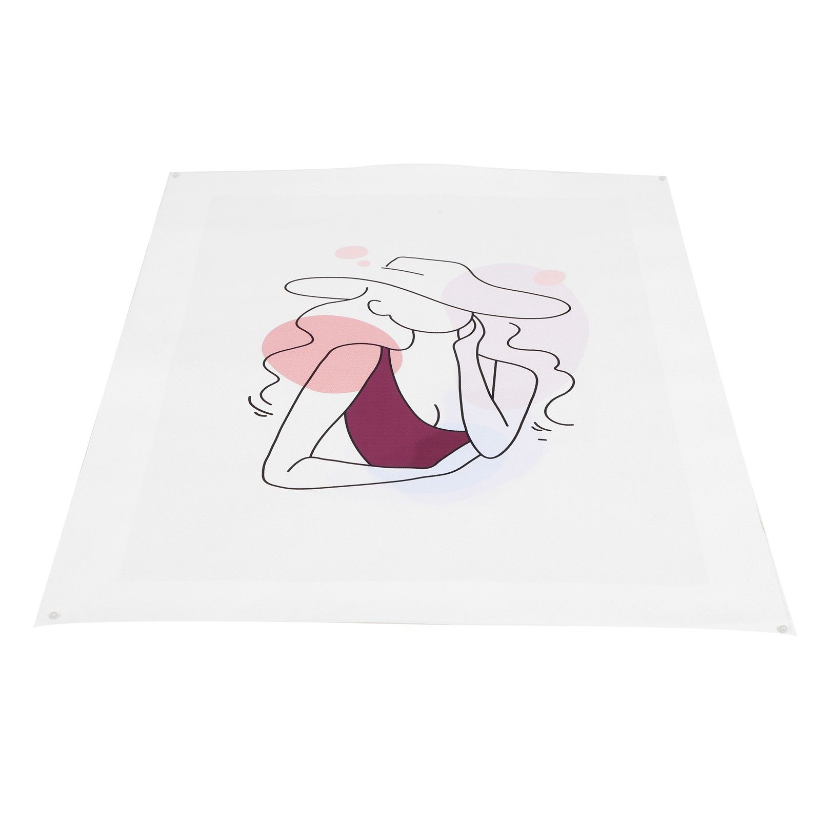 Line Girl Face Abstract Illustration Wall Art Canvas Painting Frameless Wall view 8