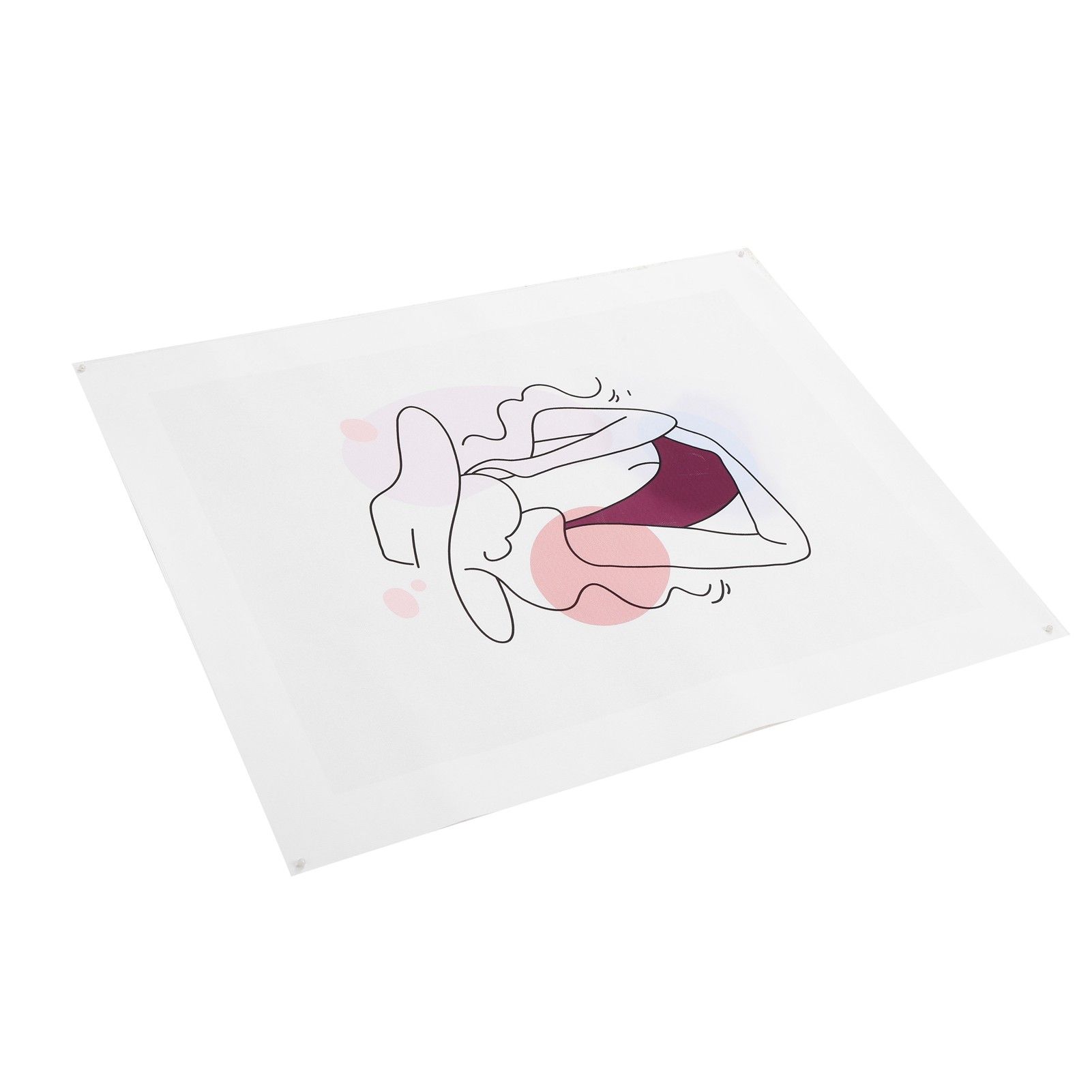 Line Girl Face Abstract Illustration Wall Art Canvas Painting Frameless Wall view 10