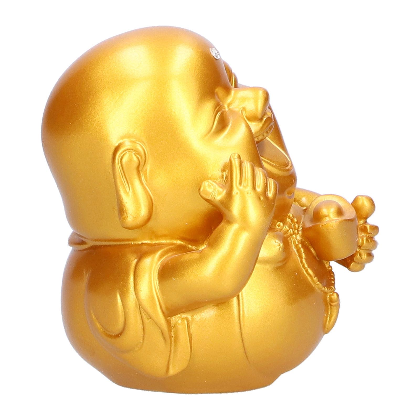 Maitreya Buddha Statue Holding Ingot Sculpture Figurine Home Office Decor — image 1