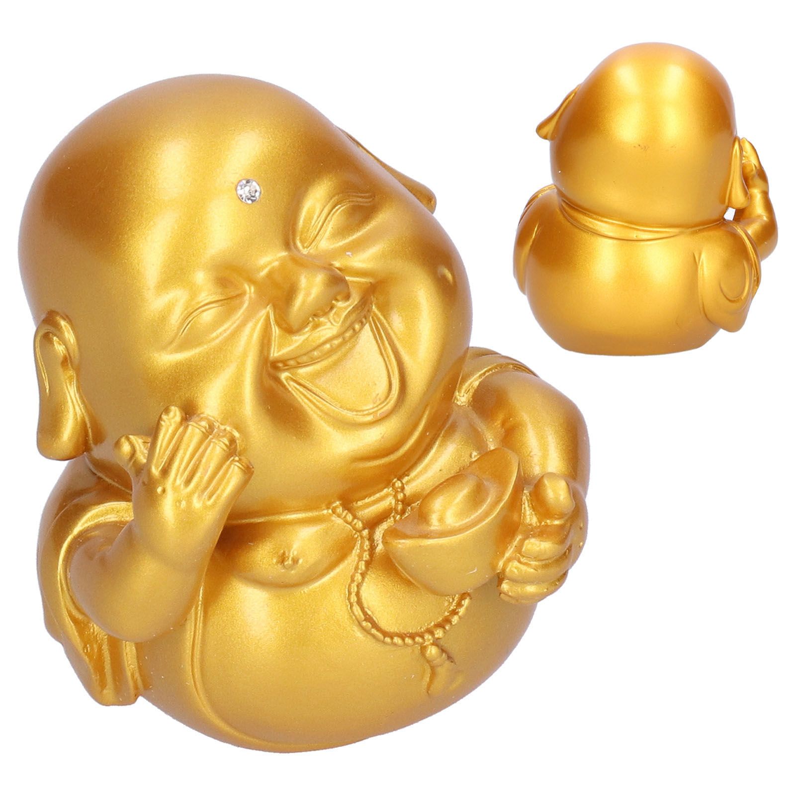 Maitreya Buddha Statue Holding Ingot Sculpture Figurine Home Office Decor view 5