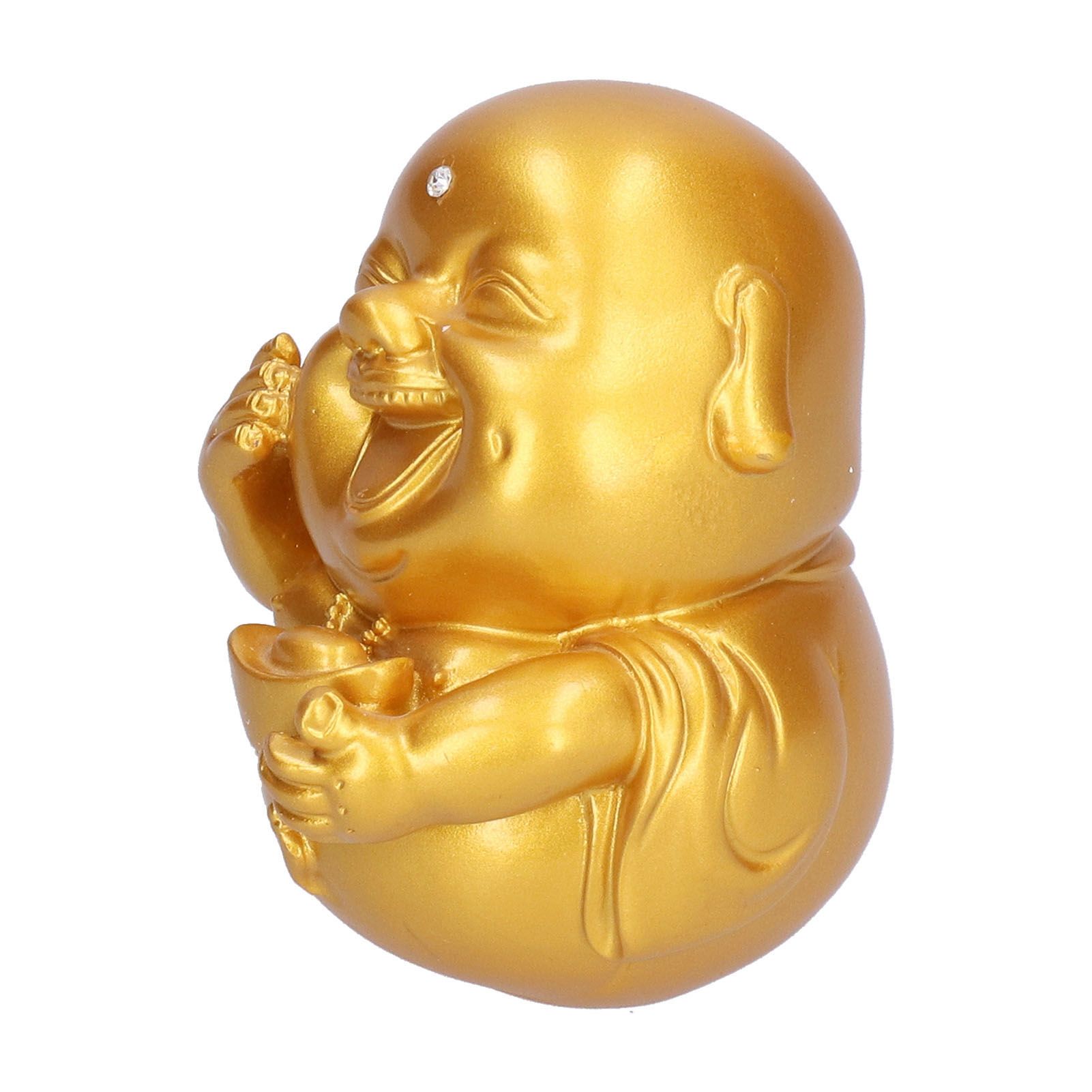 Maitreya Buddha Statue Holding Ingot Sculpture Figurine Home Office Decor view 7