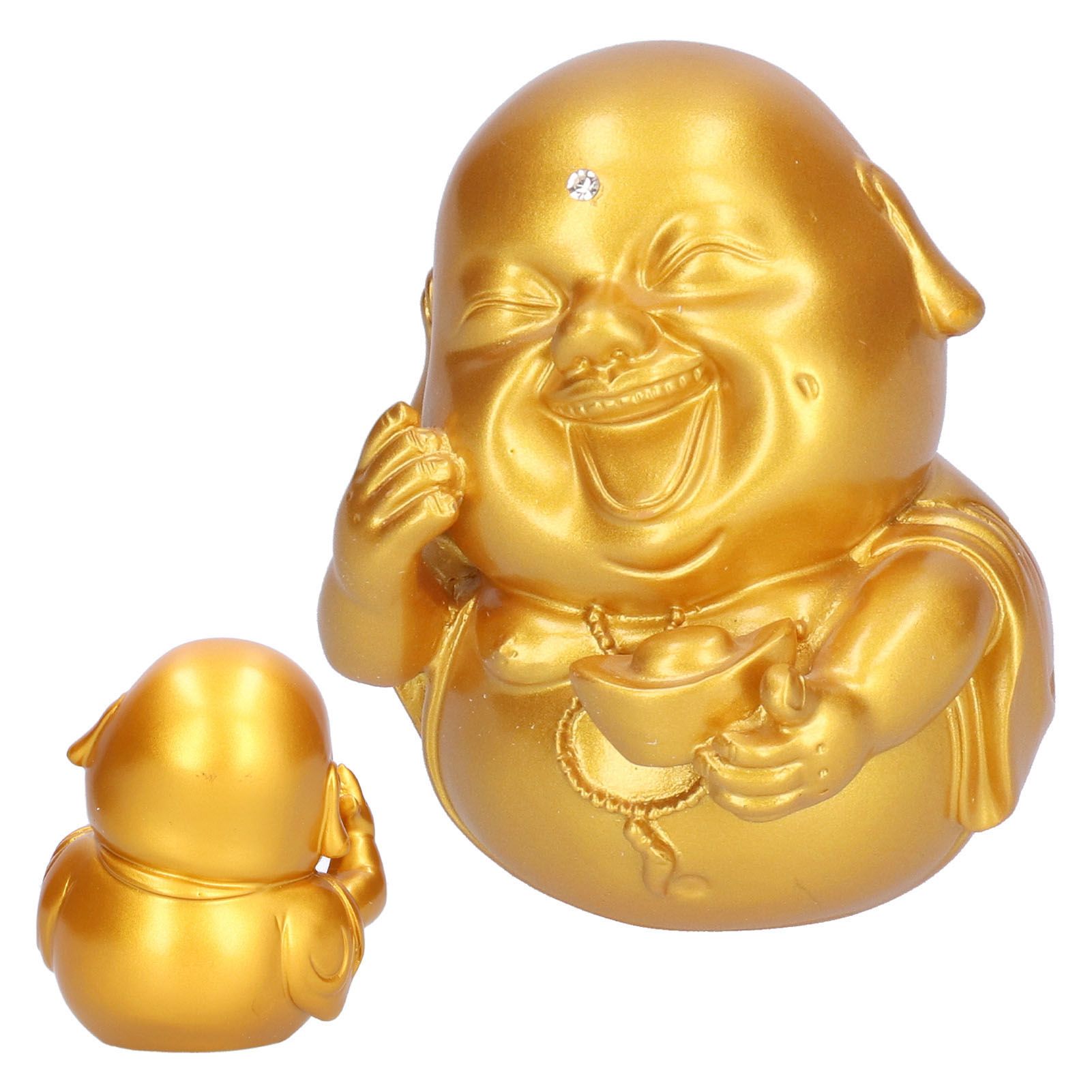 Maitreya Buddha Statue Holding Ingot Sculpture Figurine Home Office Decor view 9