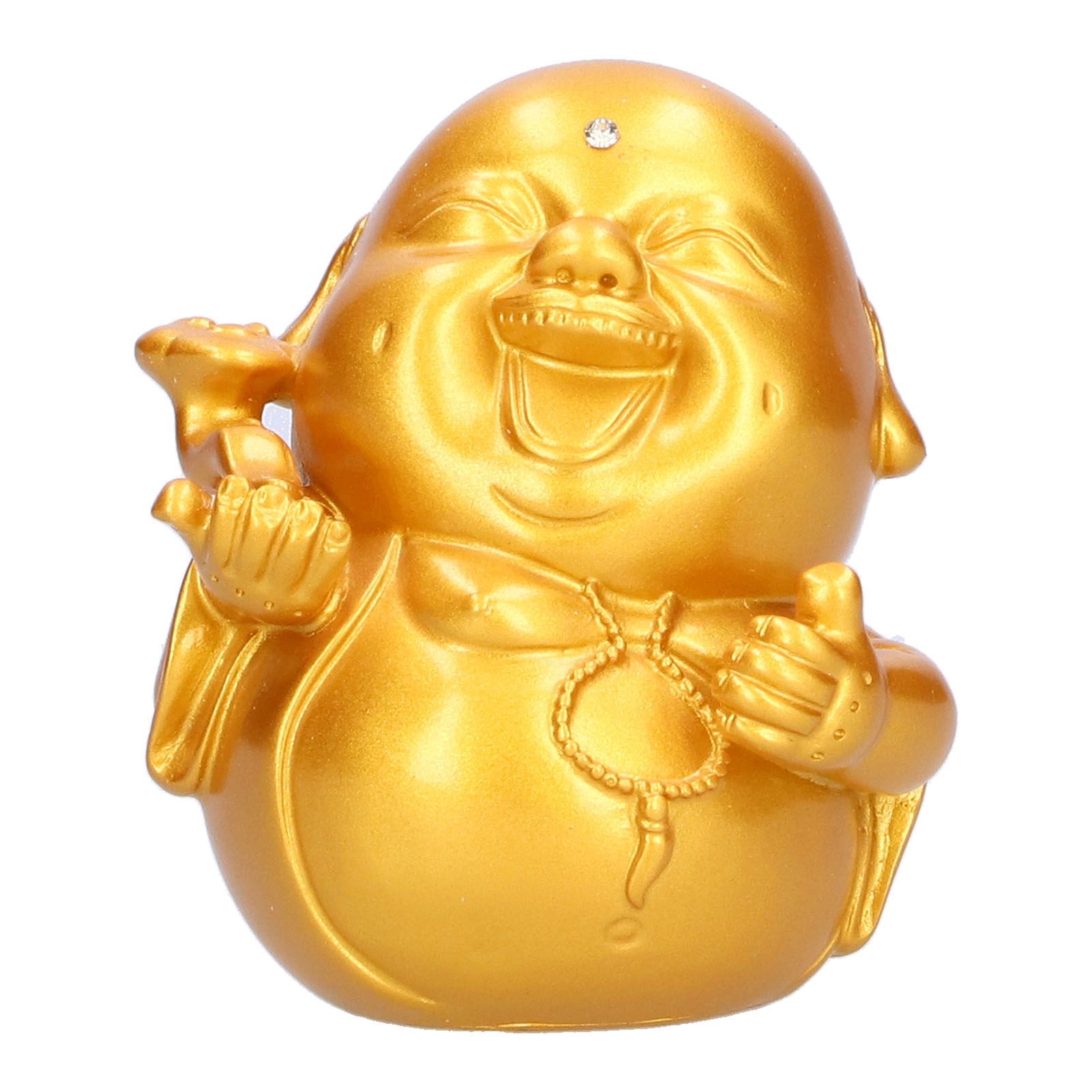 Golden Cute Maitreya Buddha Statue Sculpture Buddhism Figurine Decoration for view 5
