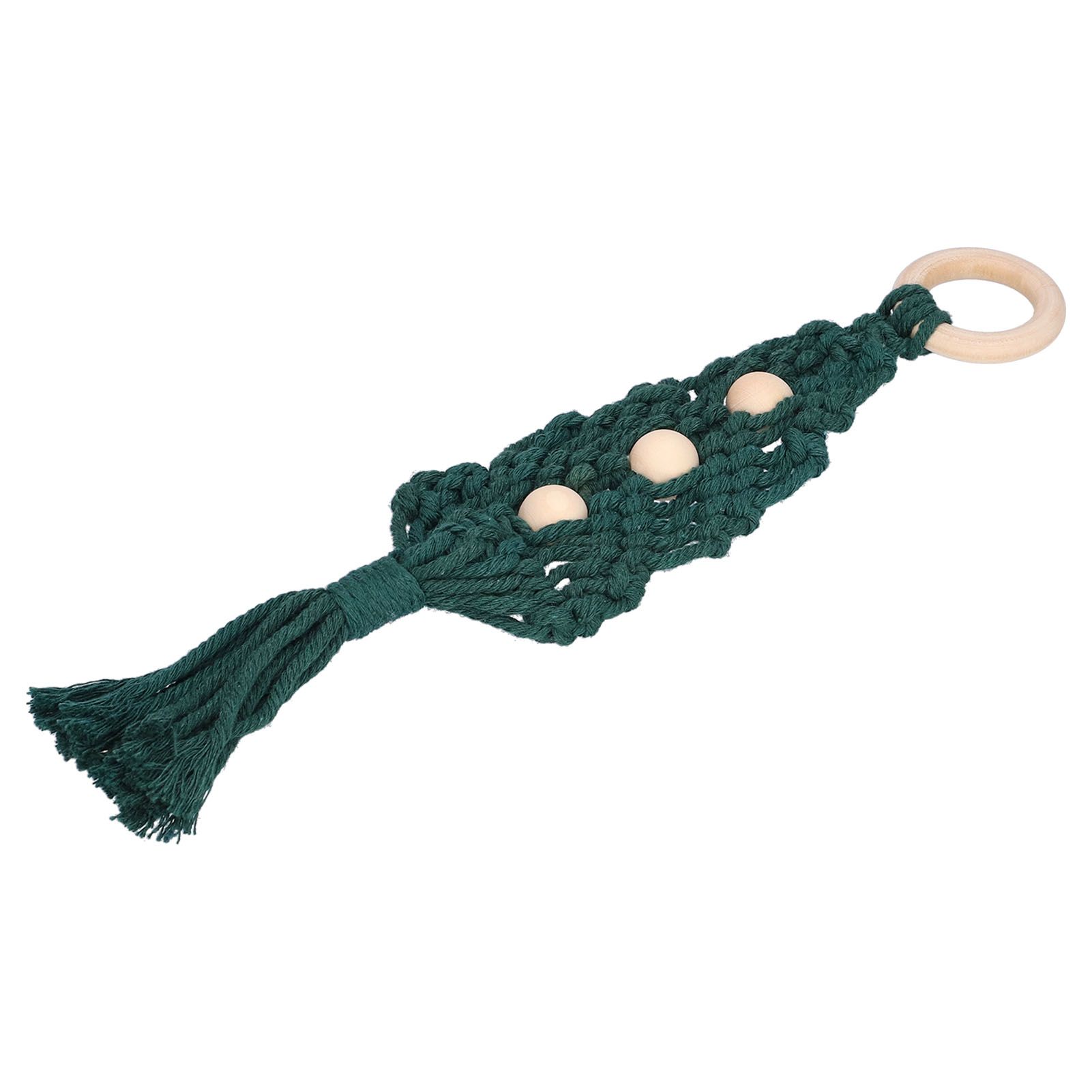 Christmas Tree Ornaments Wooden Loop Cotton Rope HandWoven Christmas Ornaments — image 1
