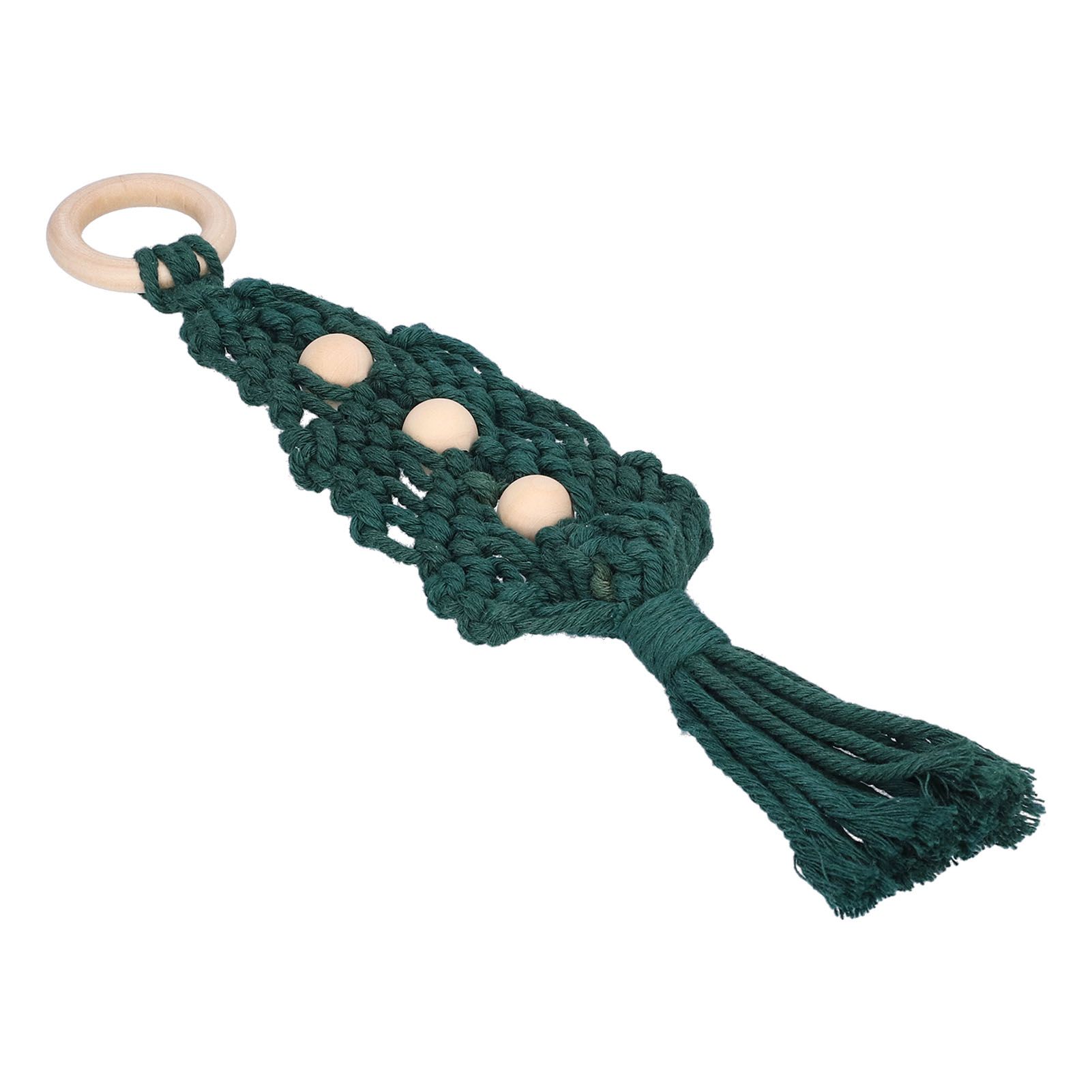 Christmas Tree Ornaments Wooden Loop Cotton Rope HandWoven Christmas Ornaments view 5