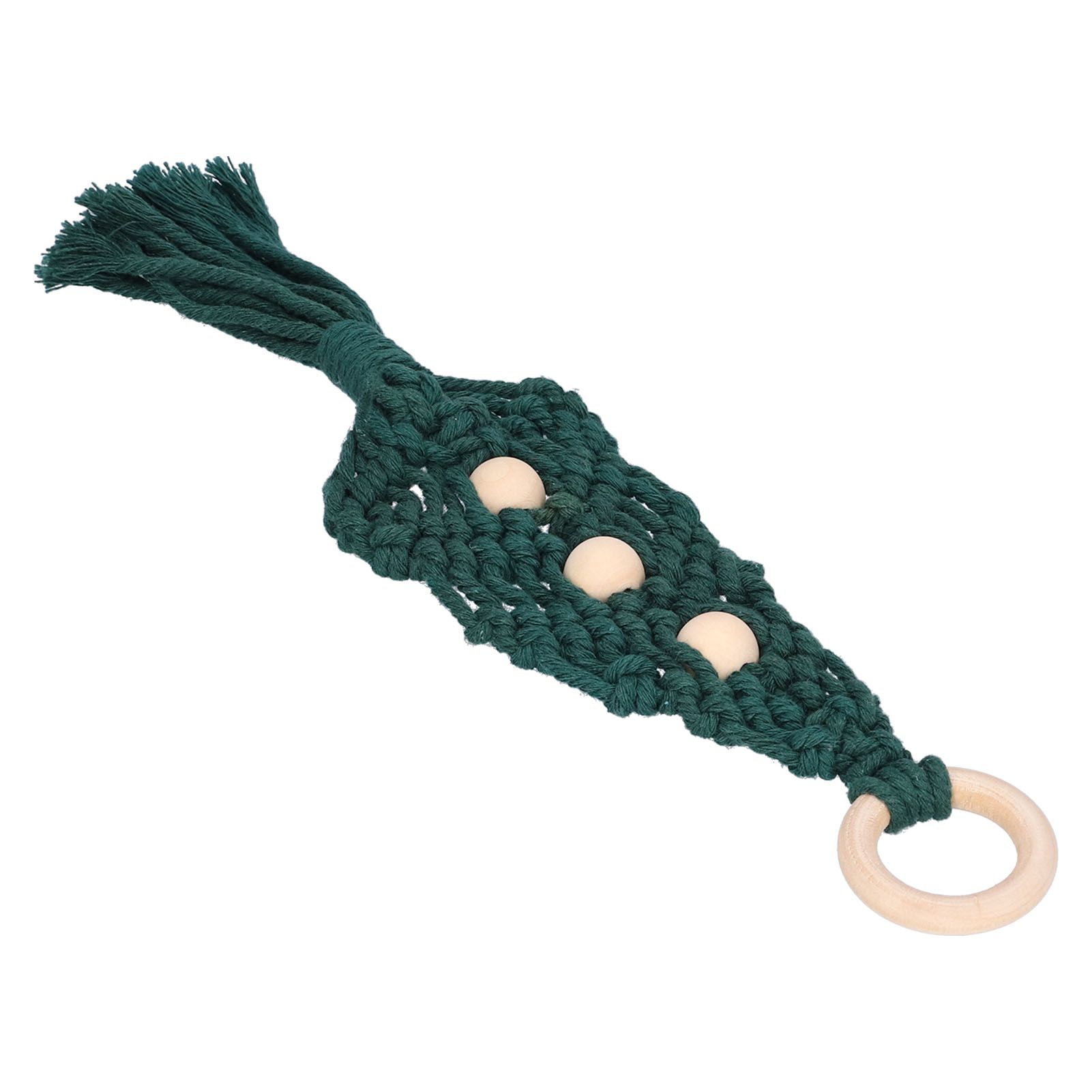 Christmas Tree Ornaments Wooden Loop Cotton Rope HandWoven Christmas Ornaments view 8