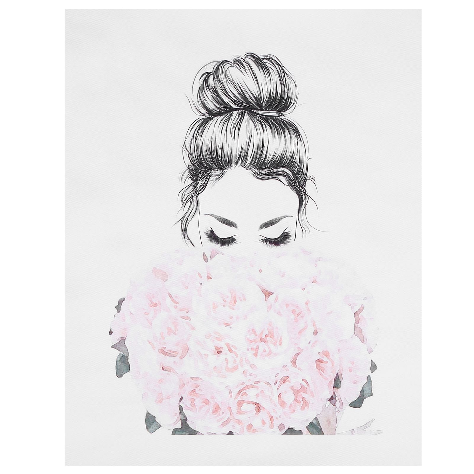 Frameless Canvas Rose Beauty Pattern Decoration Paintings for Living Room view 2