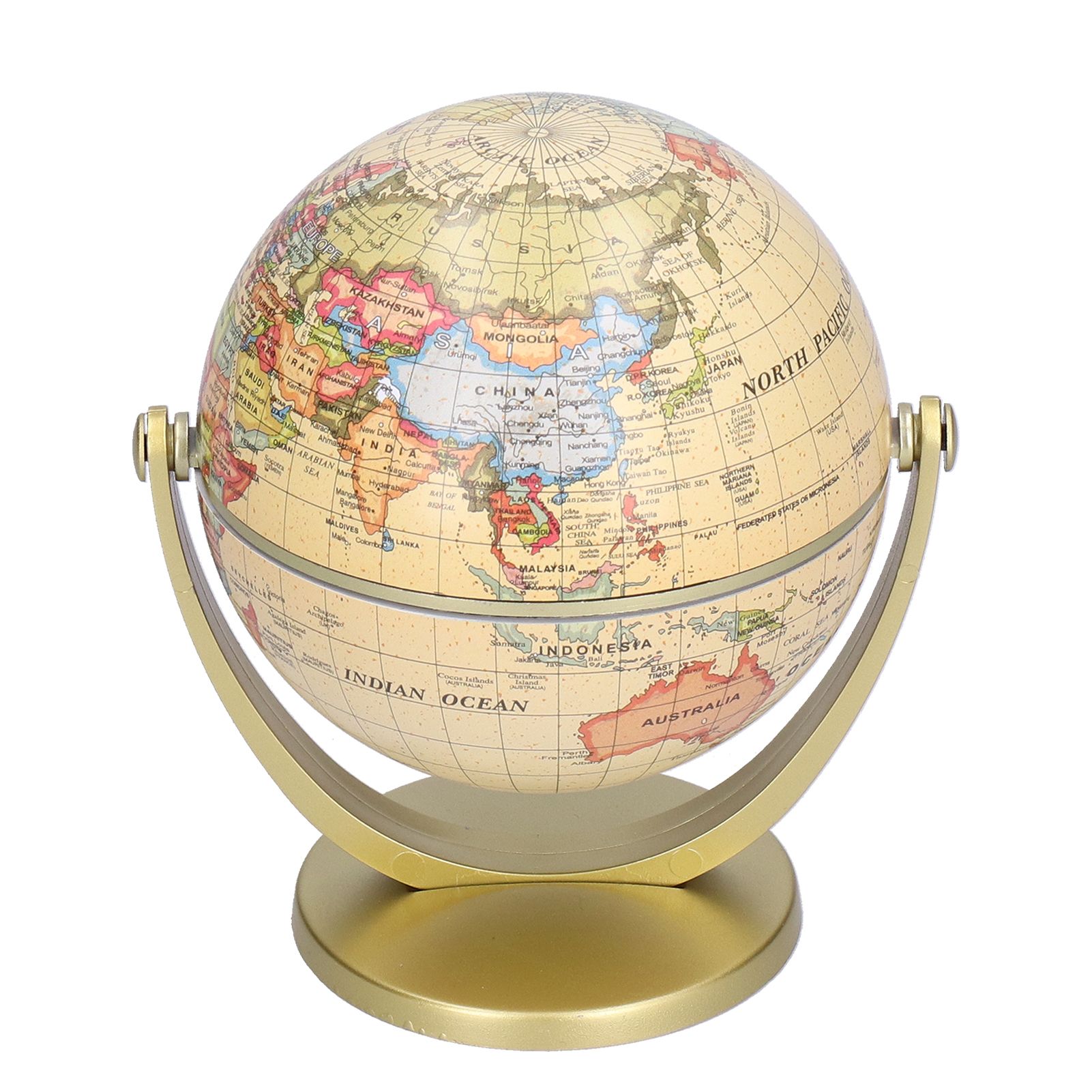 Mini World Map Globe English Edition Desktop Rotating Earth Geography Globe view 2