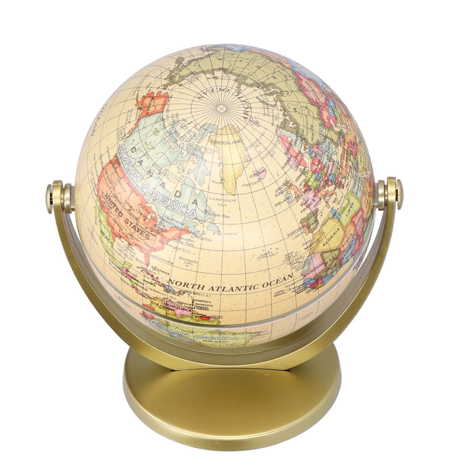 Mini World Map Globe English Edition Desktop Rotating Earth Geography Globe view 3