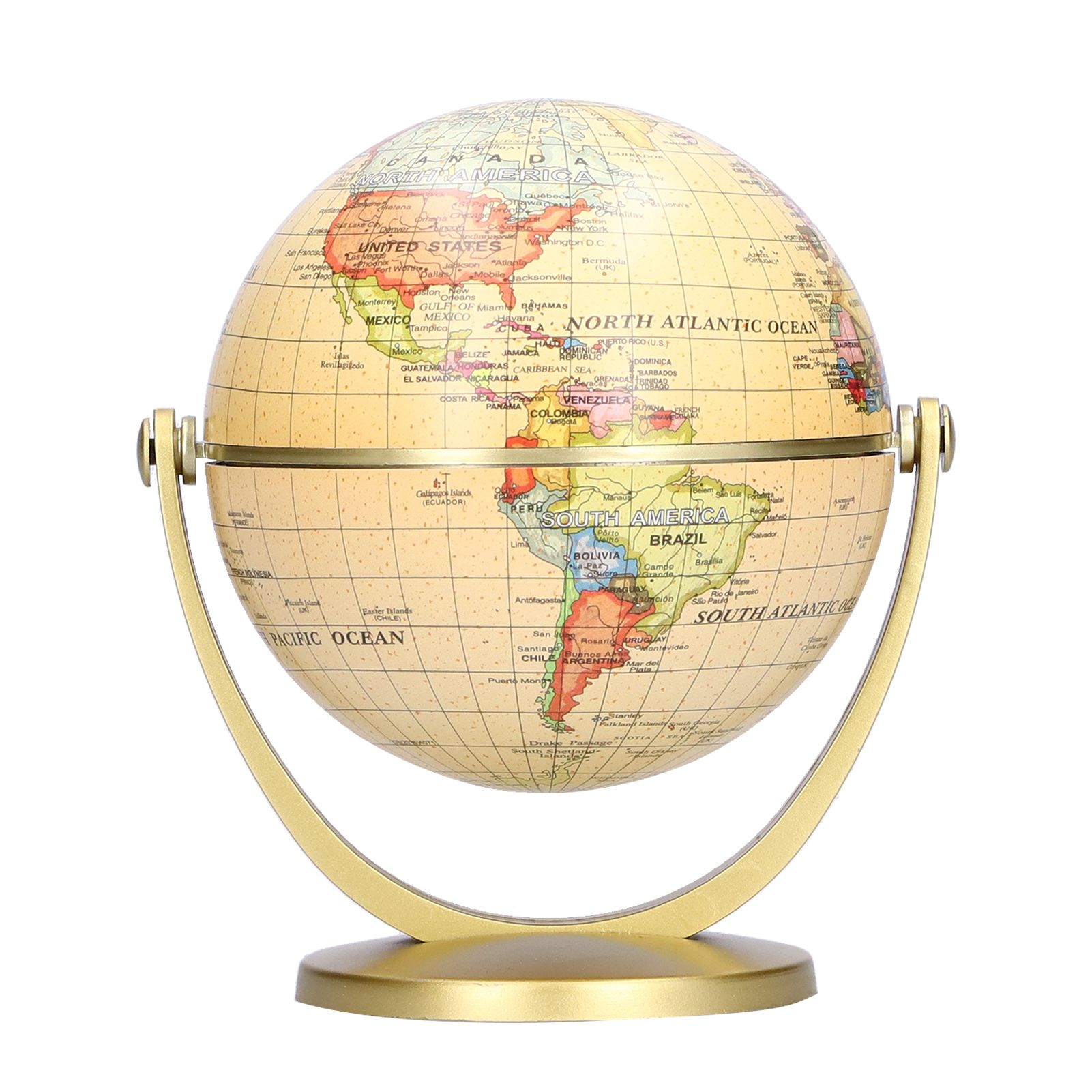 Mini World Map Globe English Edition Desktop Rotating Earth Geography Globe view 5