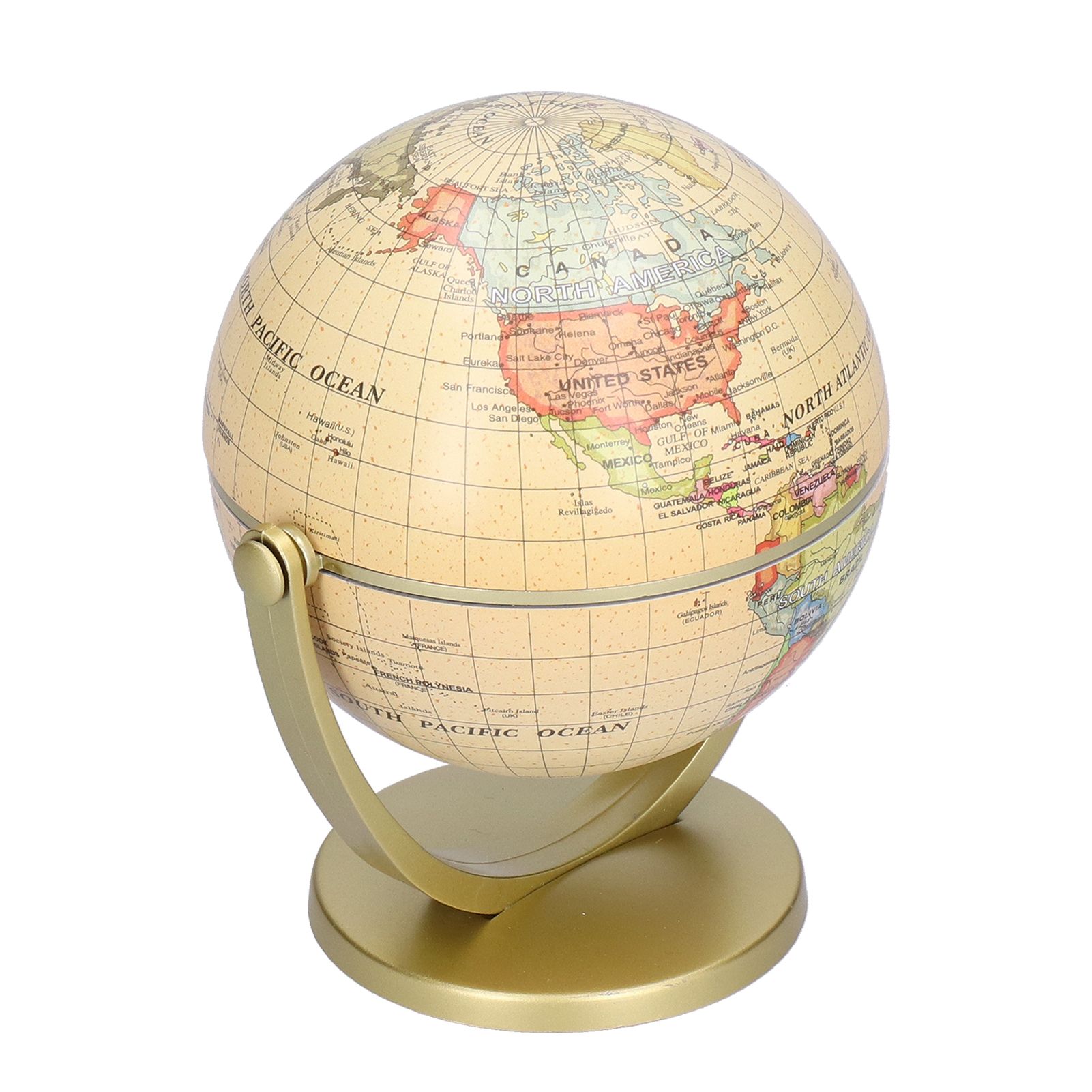 Mini World Map Globe English Edition Desktop Rotating Earth Geography Globe view 7